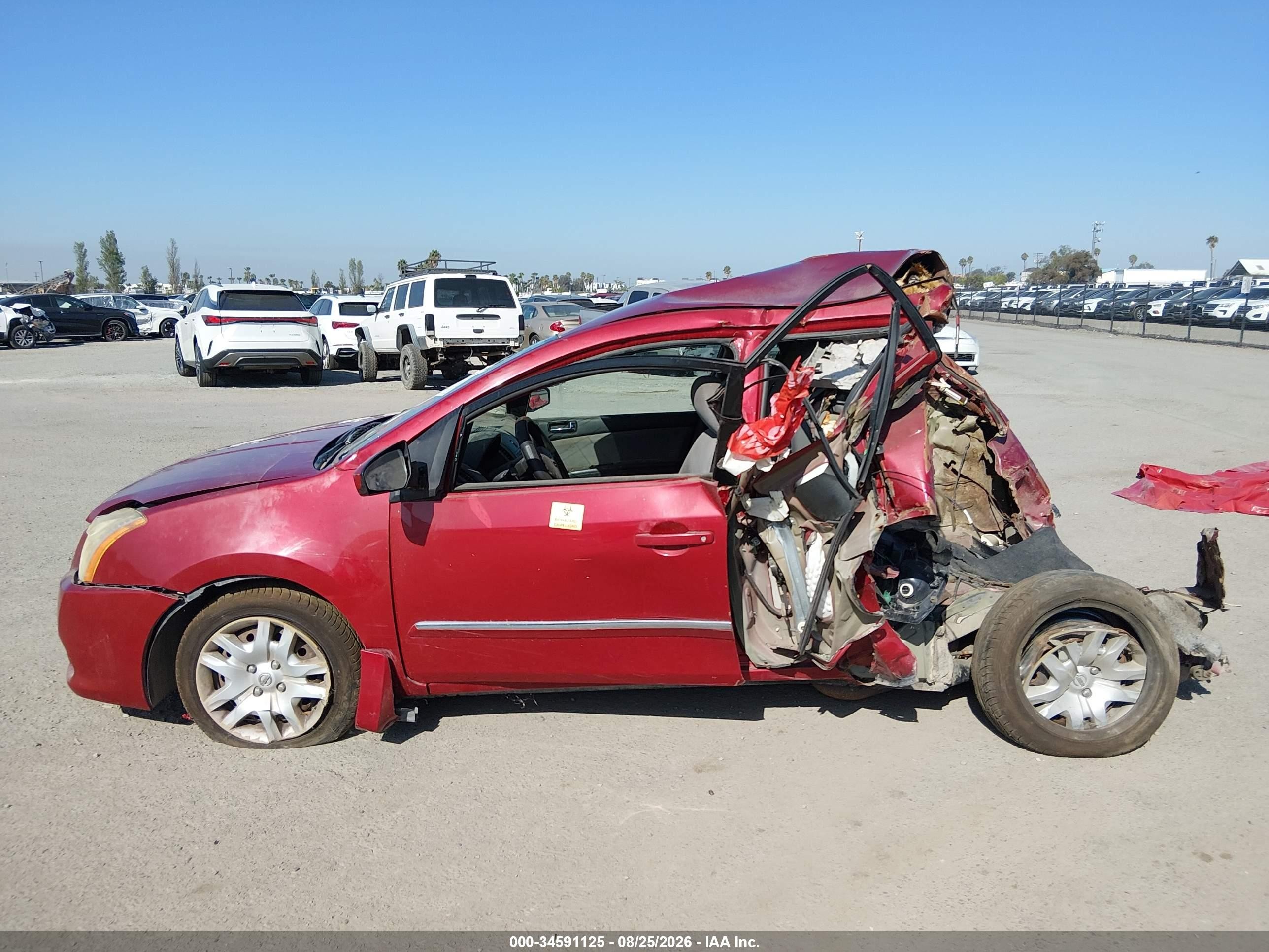 2012 Nissan Sentra 2.0 S Red vin: 3N1AB6AP0CL674124