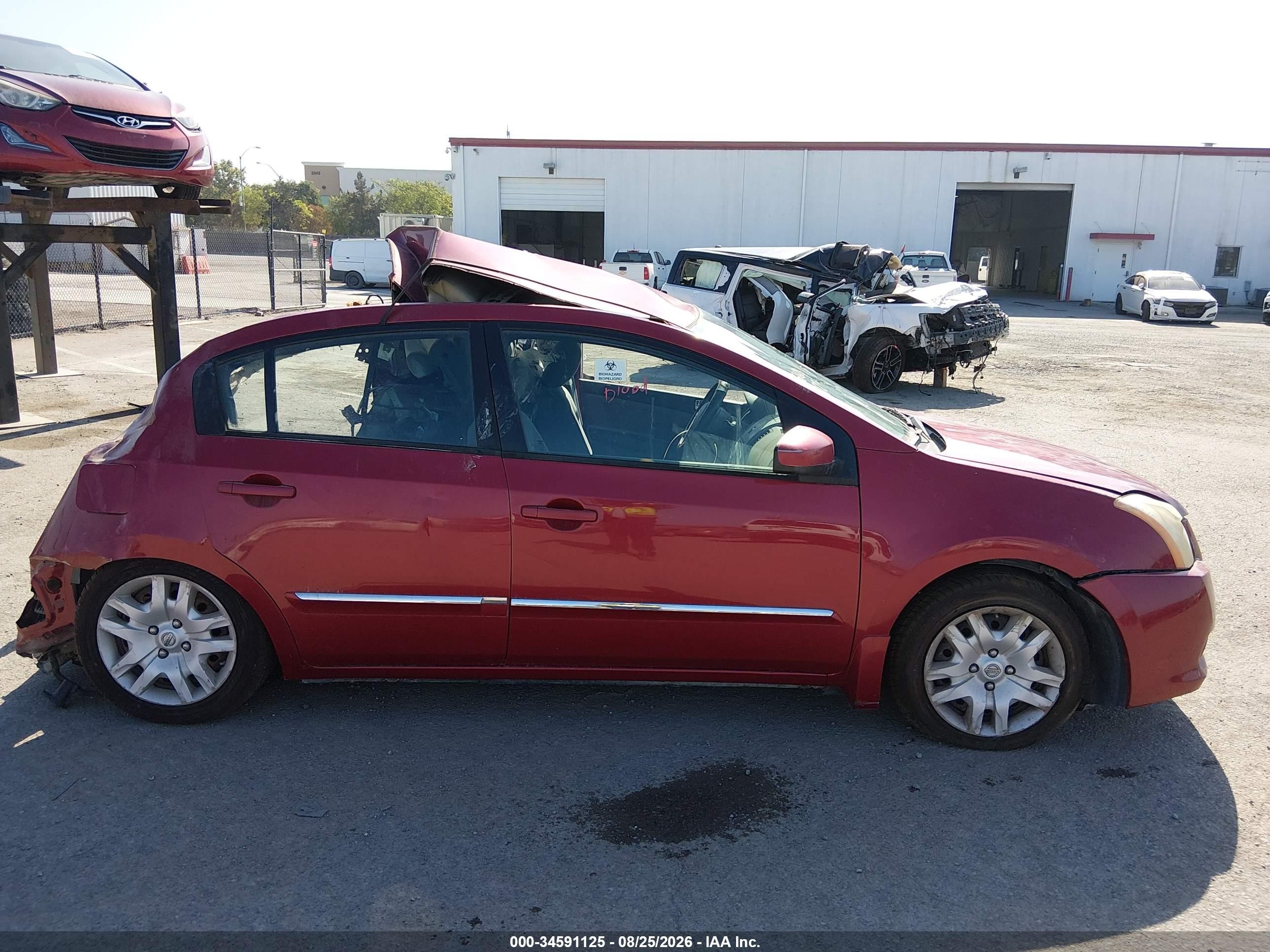 2012 Nissan Sentra 2.0 S Red vin: 3N1AB6AP0CL674124