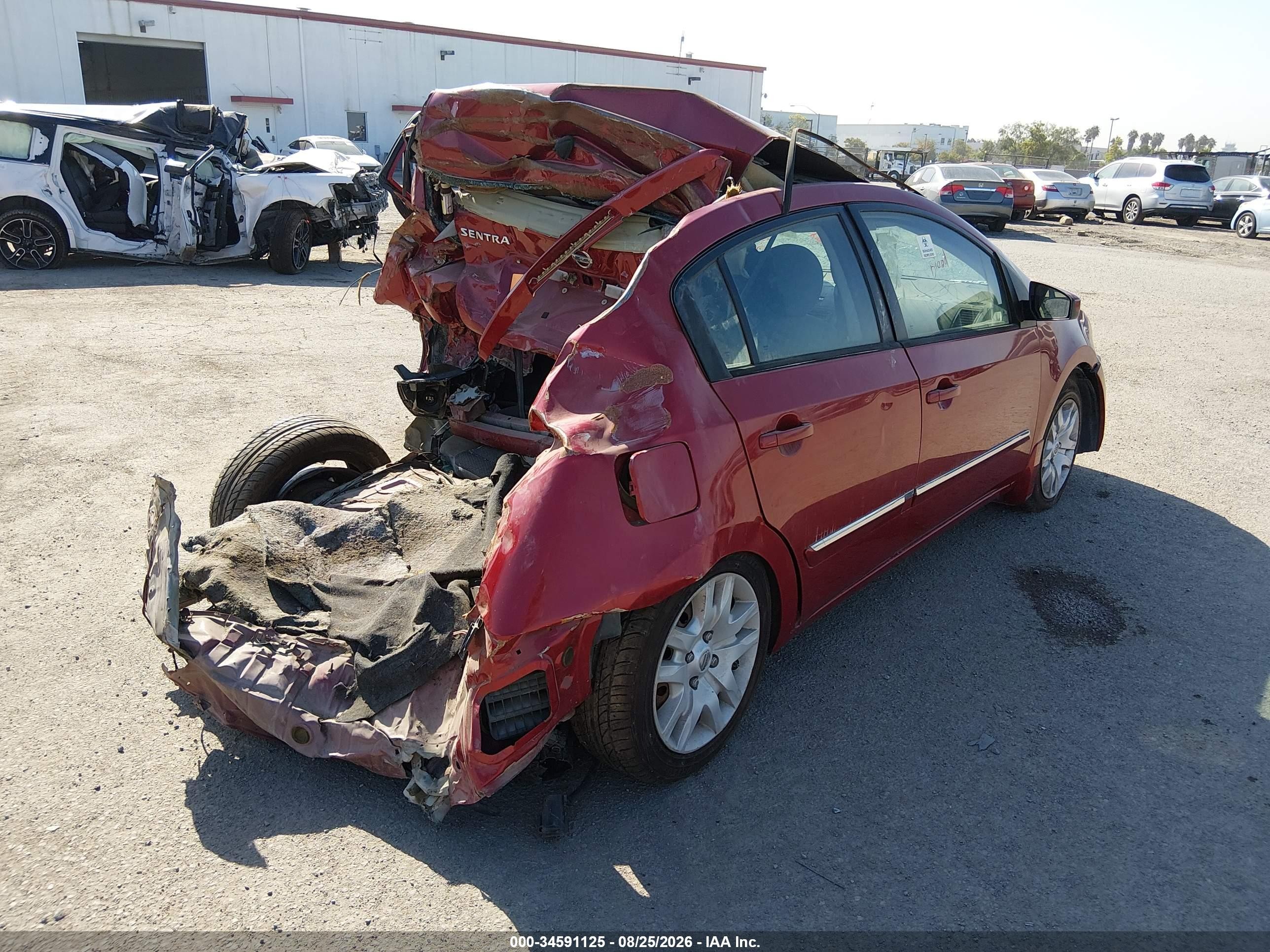 2012 Nissan Sentra 2.0 S Red vin: 3N1AB6AP0CL674124
