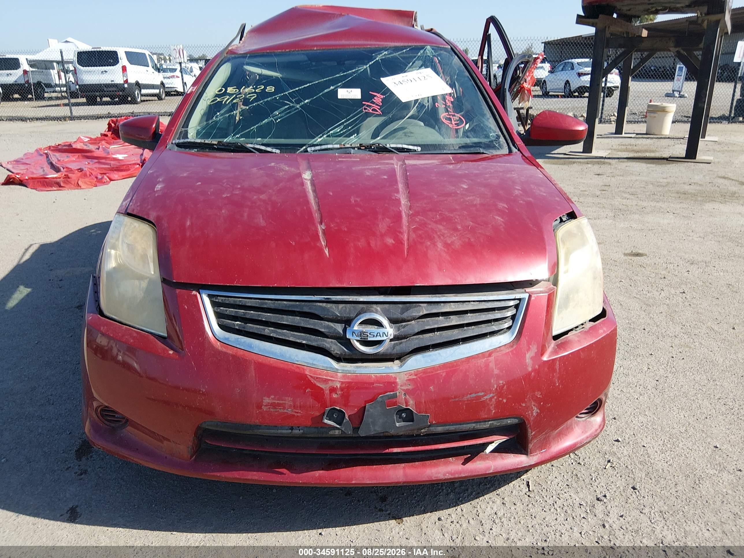 2012 Nissan Sentra 2.0 S Red vin: 3N1AB6AP0CL674124