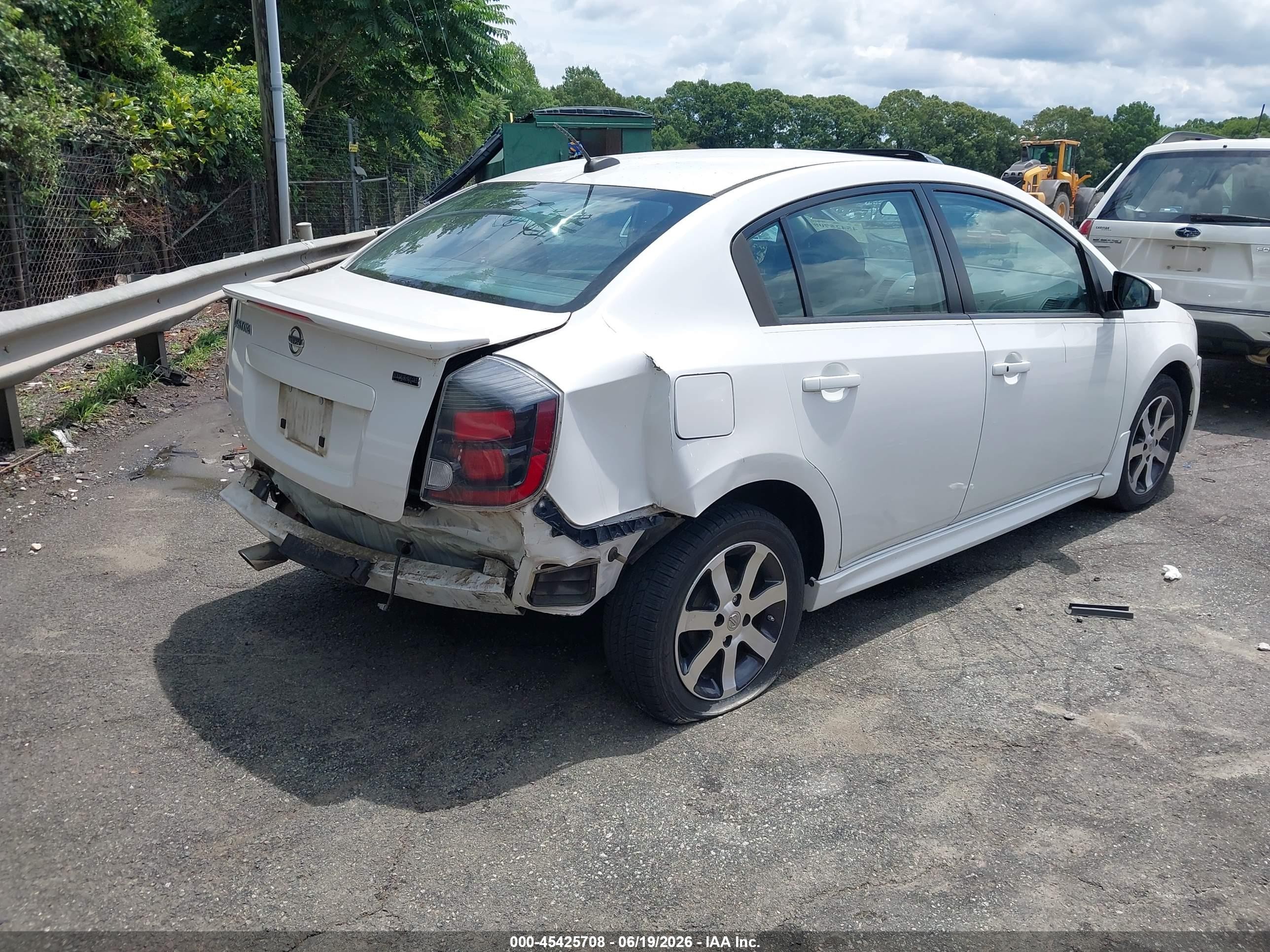 2012 Nissan Sentra 2.0 Sr White vin: 3N1AB6AP0CL682806