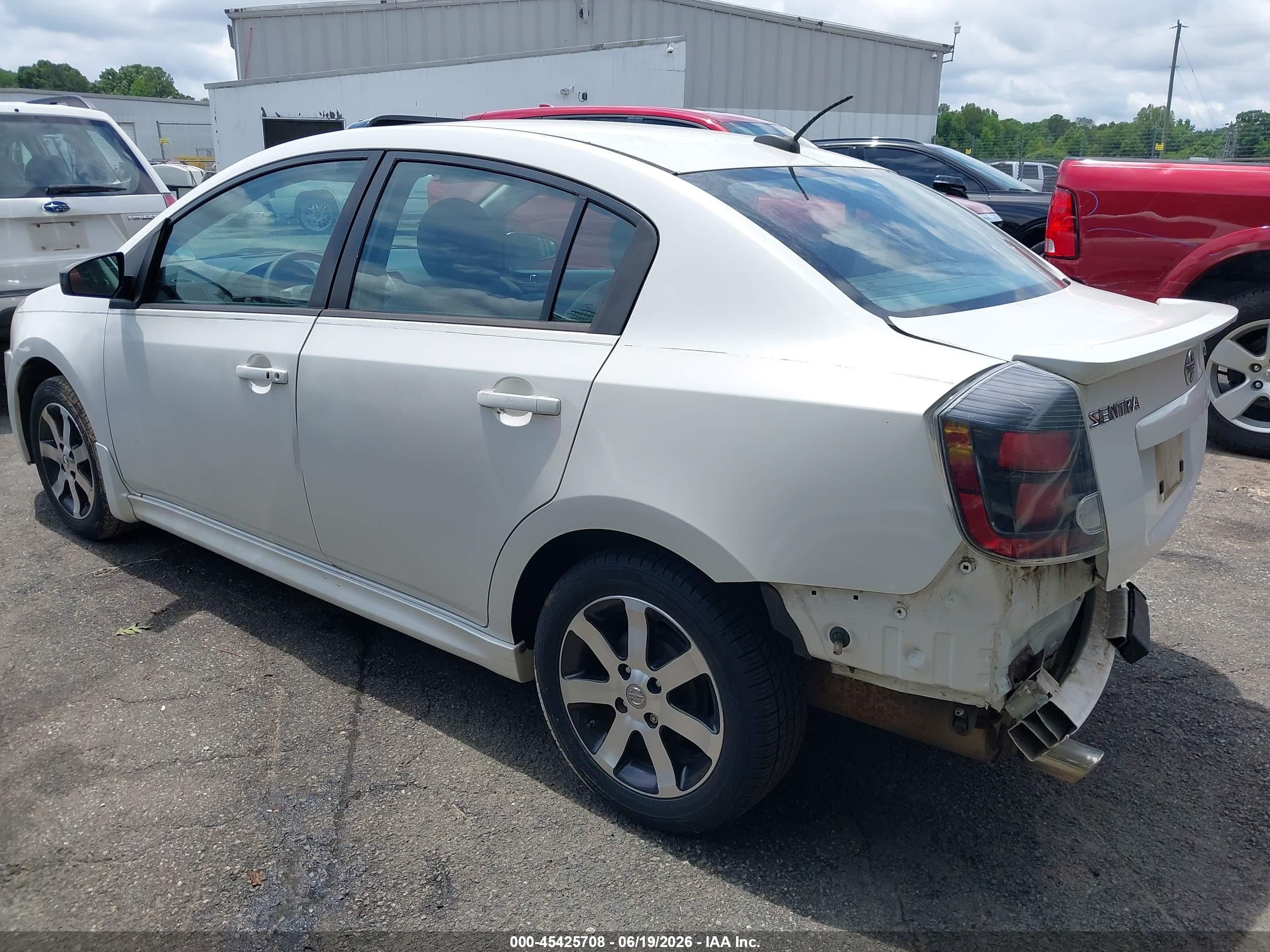 2012 Nissan Sentra 2.0 Sr White vin: 3N1AB6AP0CL682806