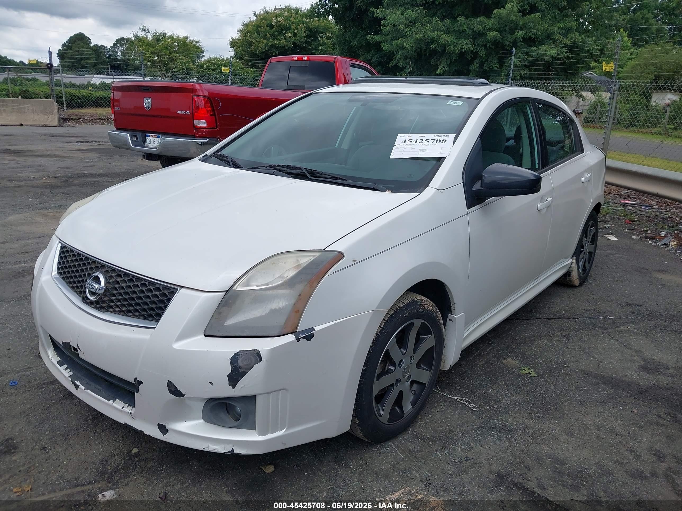 2012 Nissan Sentra 2.0 Sr White vin: 3N1AB6AP0CL682806