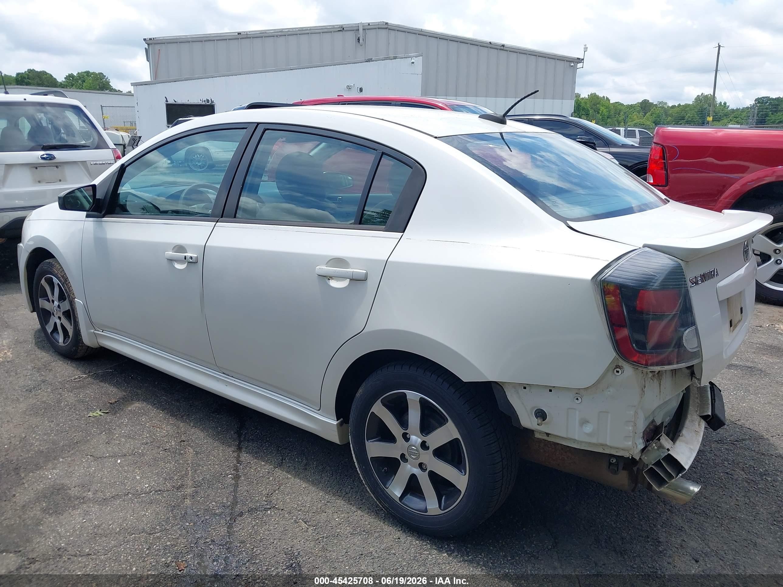 2012 Nissan Sentra 2.0 Sr White vin: 3N1AB6AP0CL682806