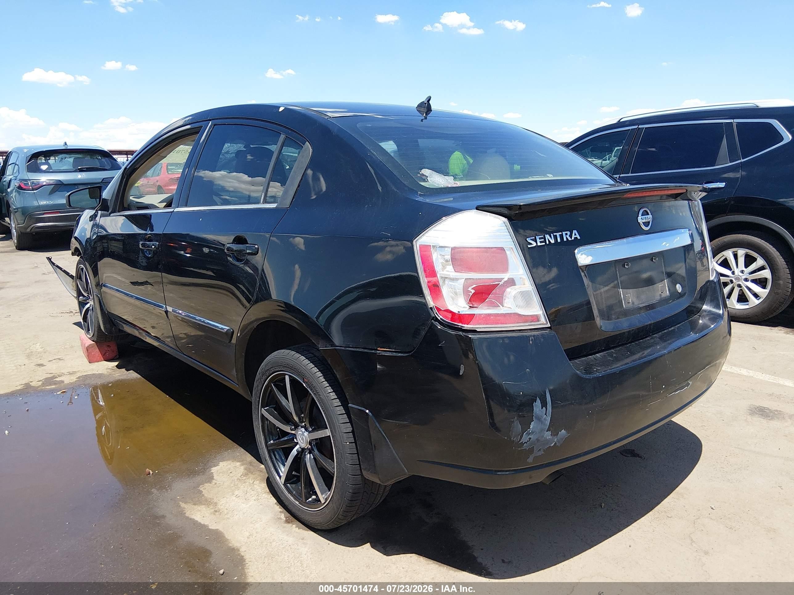 2012 Nissan Sentra 2.0 S Black vin: 3N1AB6AP0CL687021