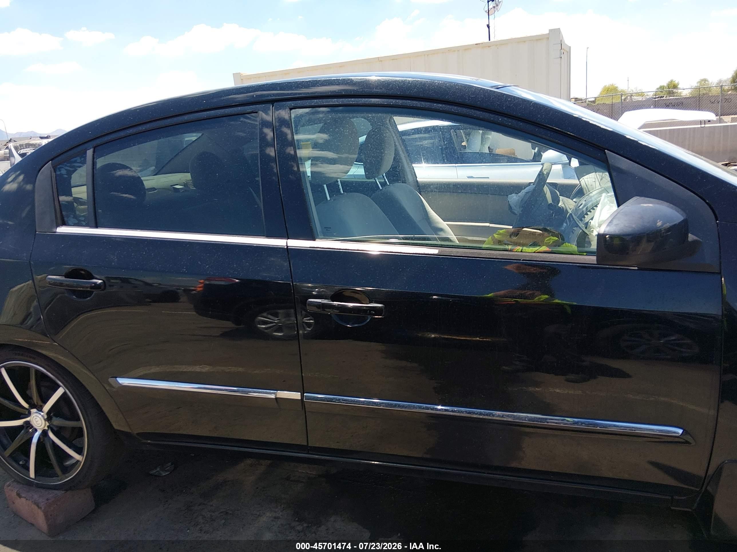 2012 Nissan Sentra 2.0 S Black vin: 3N1AB6AP0CL687021