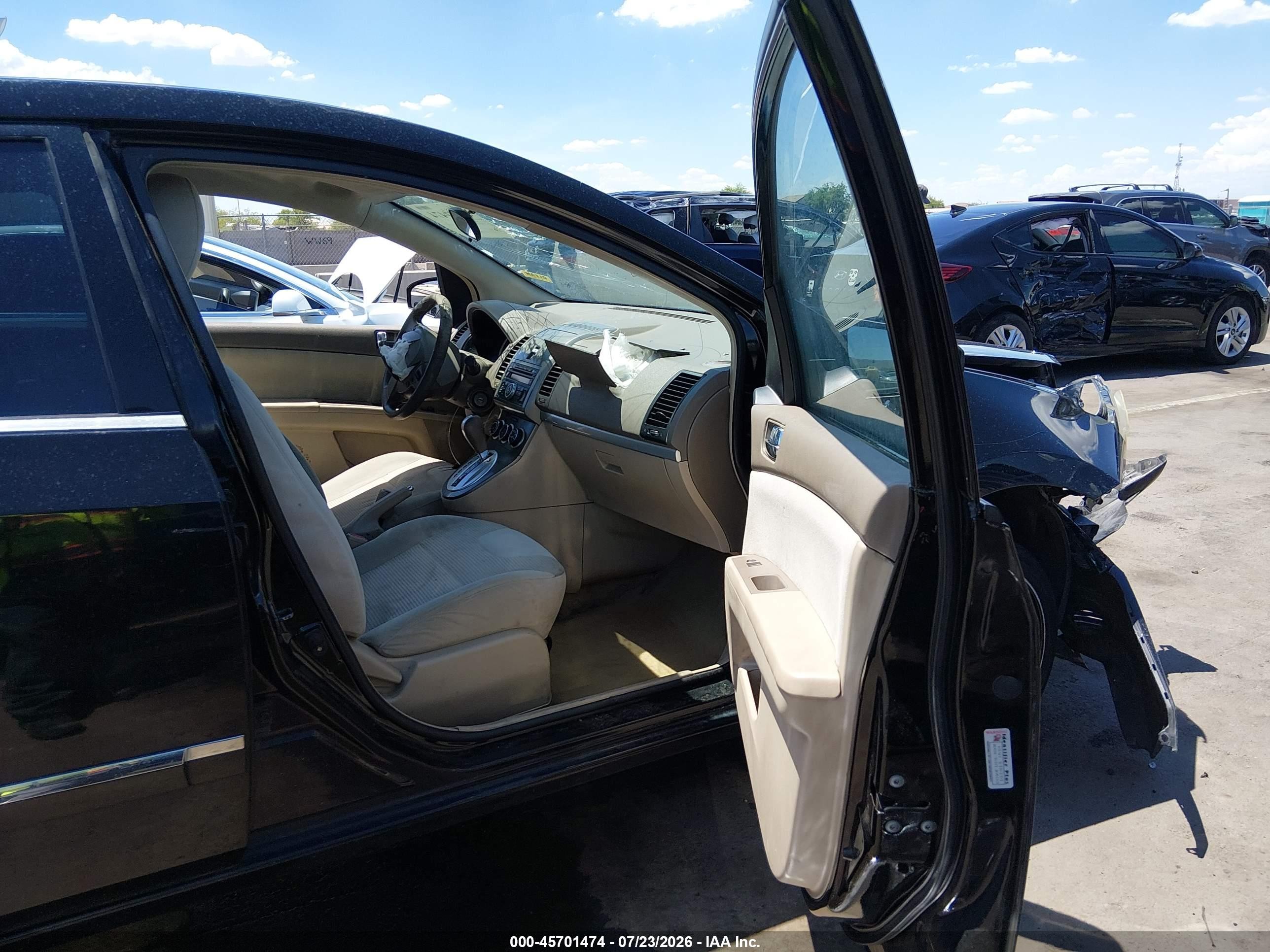 2012 Nissan Sentra 2.0 S Black vin: 3N1AB6AP0CL687021