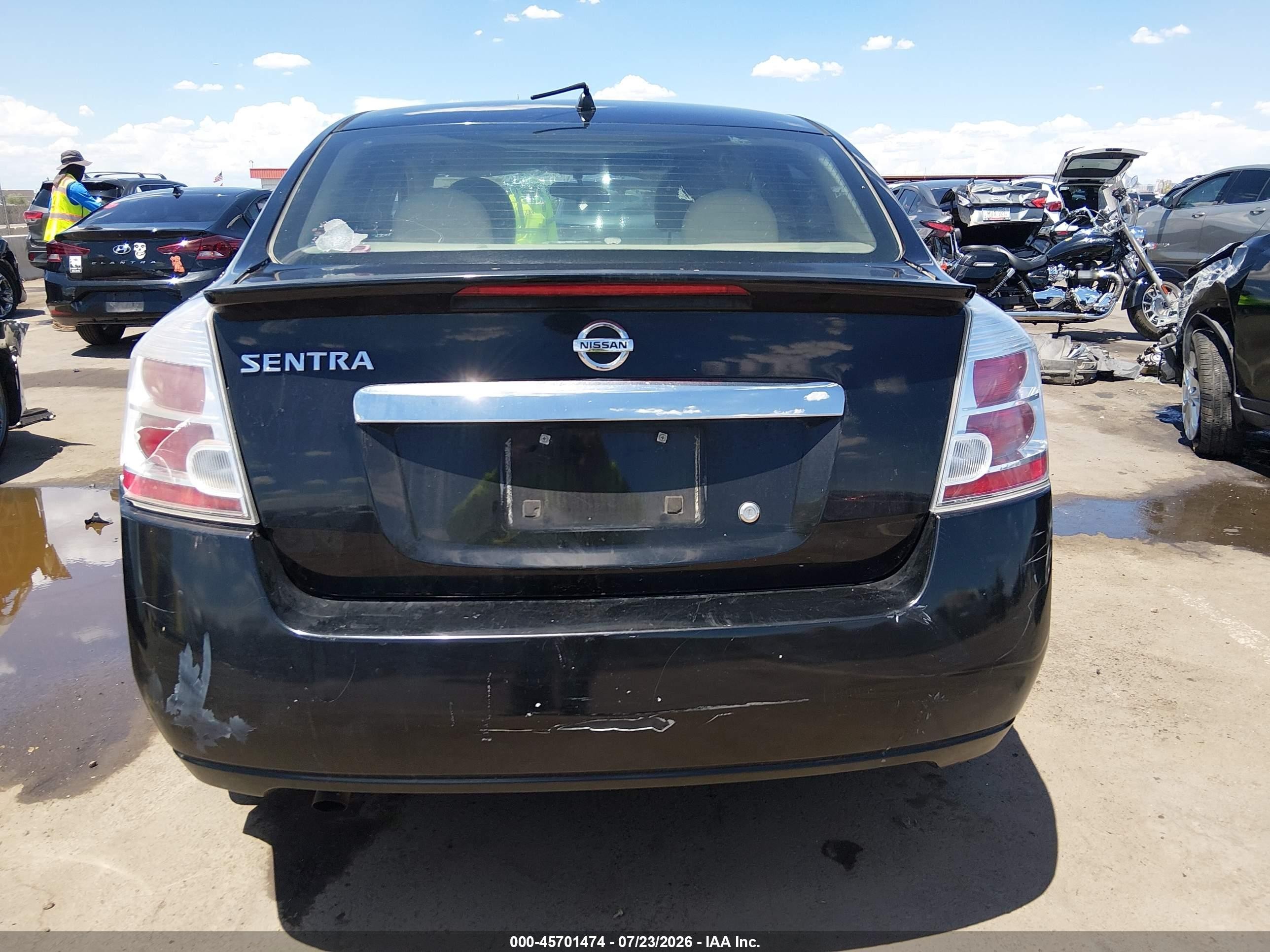 2012 Nissan Sentra 2.0 S Black vin: 3N1AB6AP0CL687021