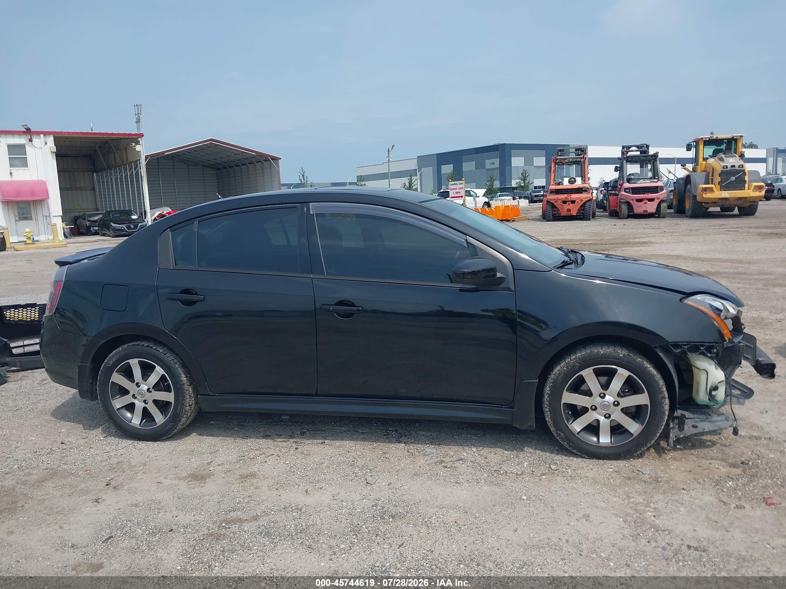 2012 Nissan Sentra 2.0 Sr Black vin: 3N1AB6AP0CL739618