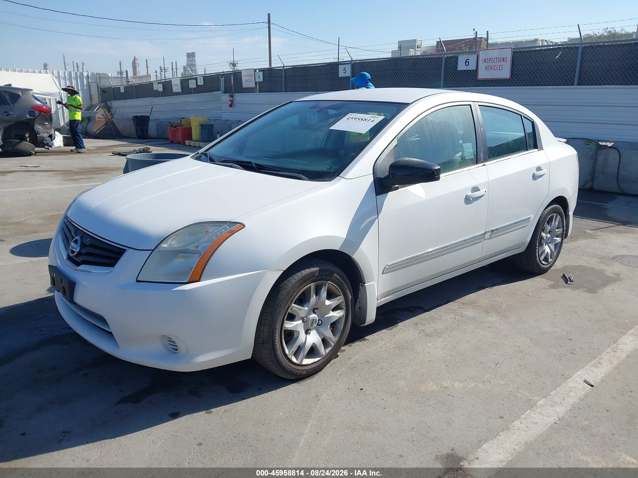 2012 Nissan Sentra 2.0 S White vin: 3N1AB6AP0CL740204