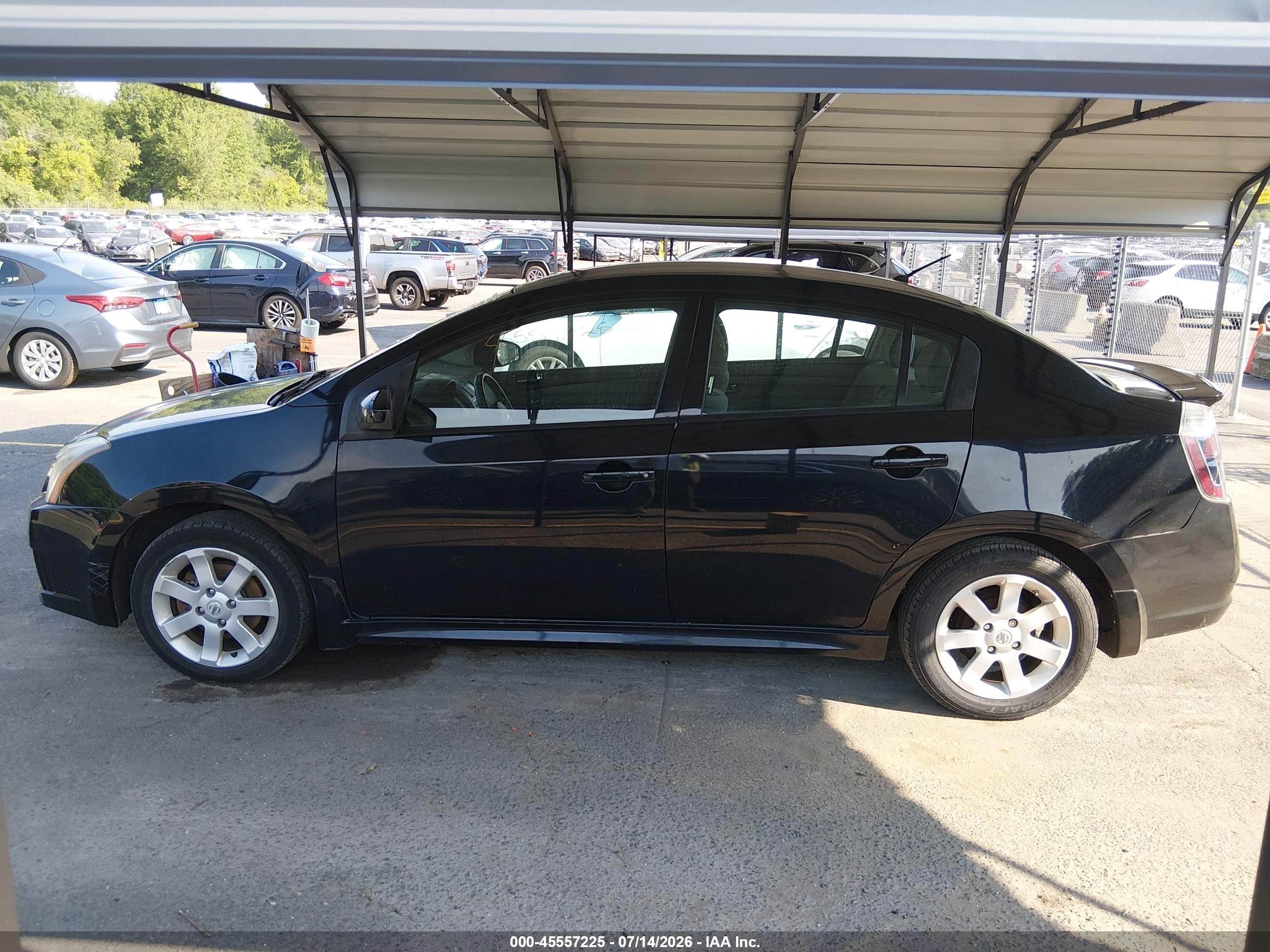 2012 Nissan Sentra 2.0 Sr Black vin: 3N1AB6AP0CL750053