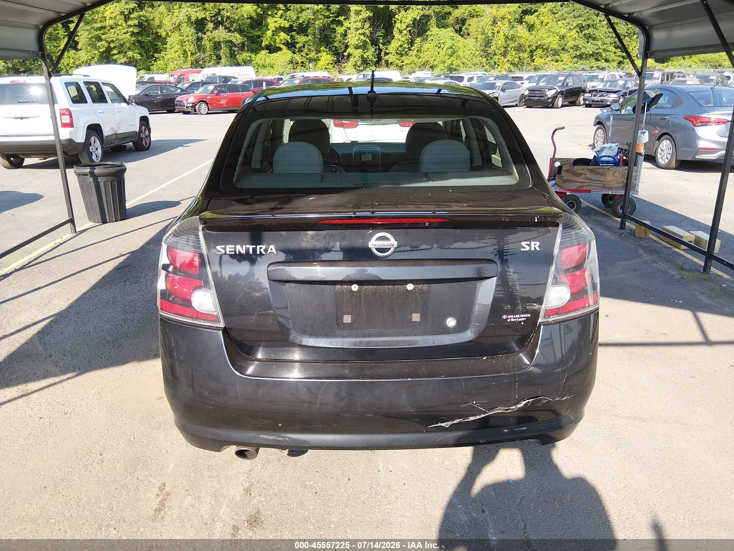 2012 Nissan Sentra 2.0 Sr Black vin: 3N1AB6AP0CL750053