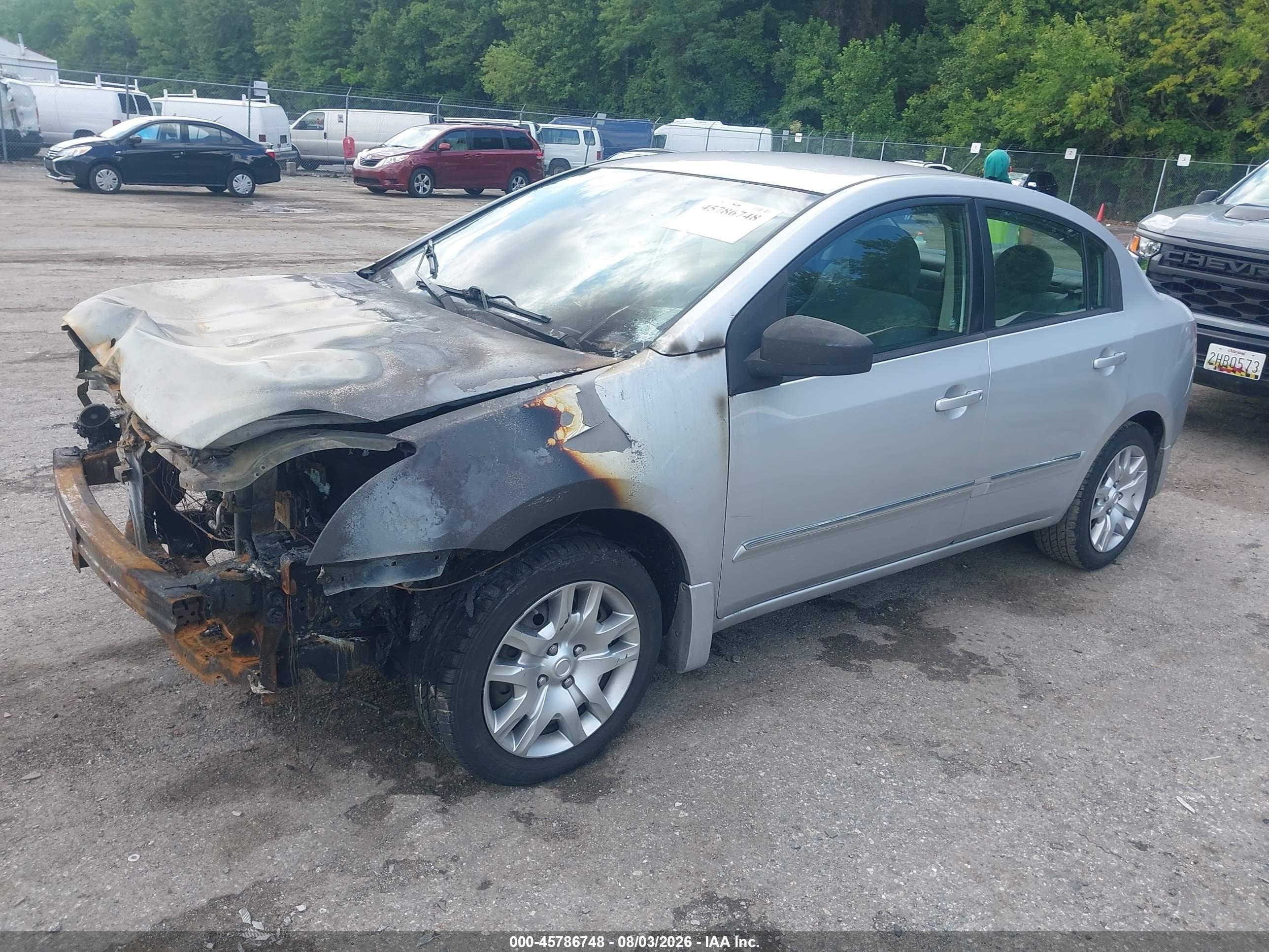 2010 Nissan Sentra 2.0s Silver vin: 3N1AB6AP1AL629030