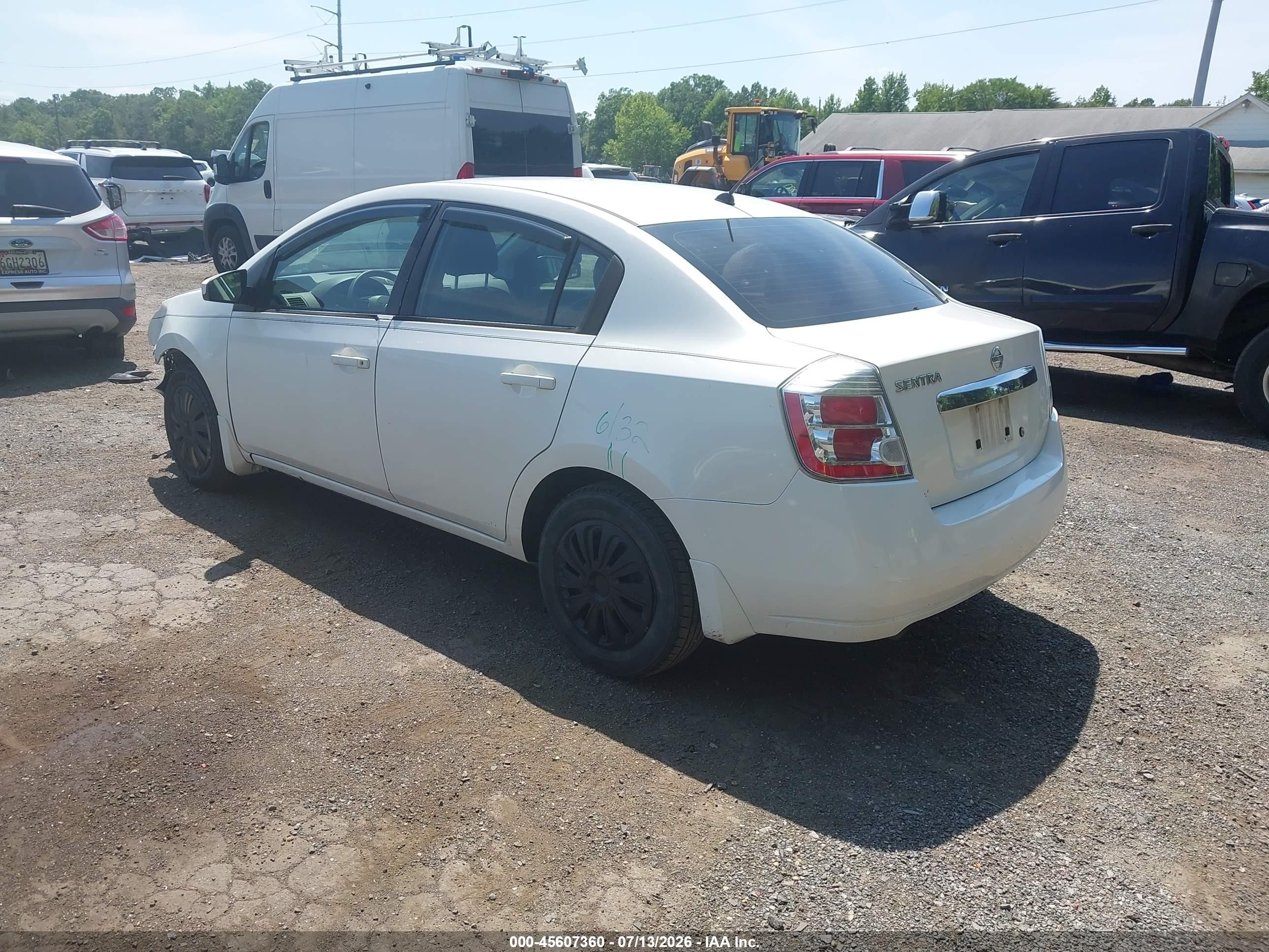 2010 Nissan Sentra 2.0 White vin: 3N1AB6AP1AL681726