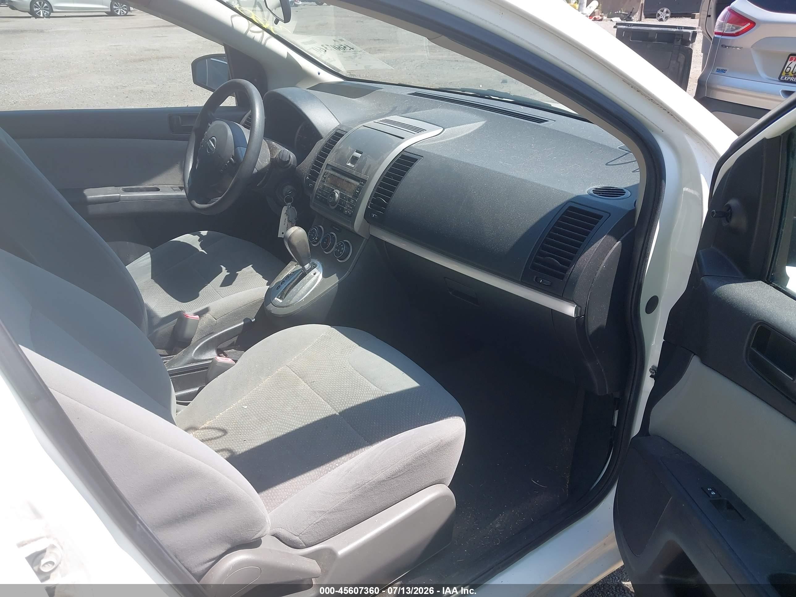 2010 Nissan Sentra 2.0 White vin: 3N1AB6AP1AL681726