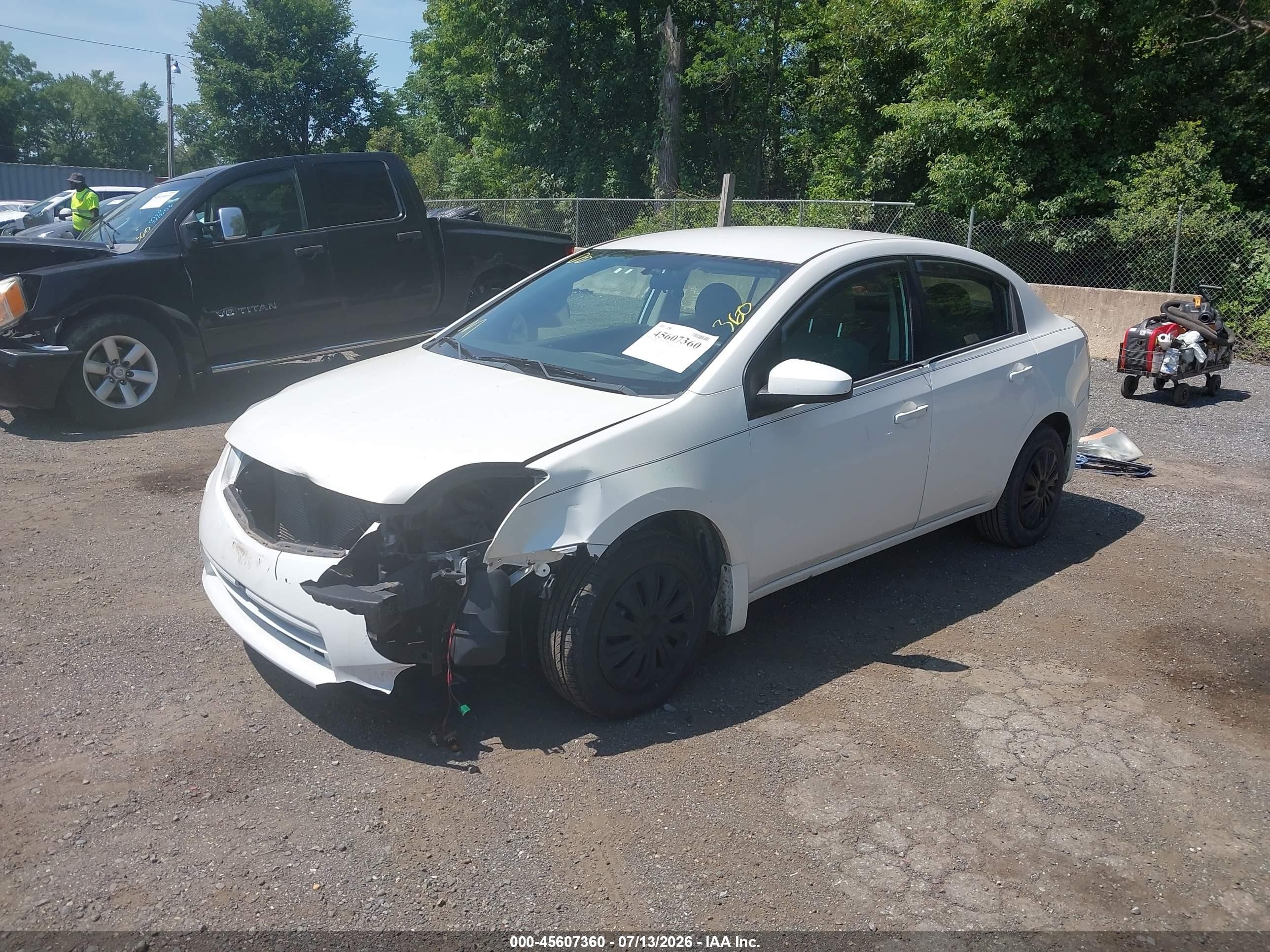 2010 Nissan Sentra 2.0 White vin: 3N1AB6AP1AL681726