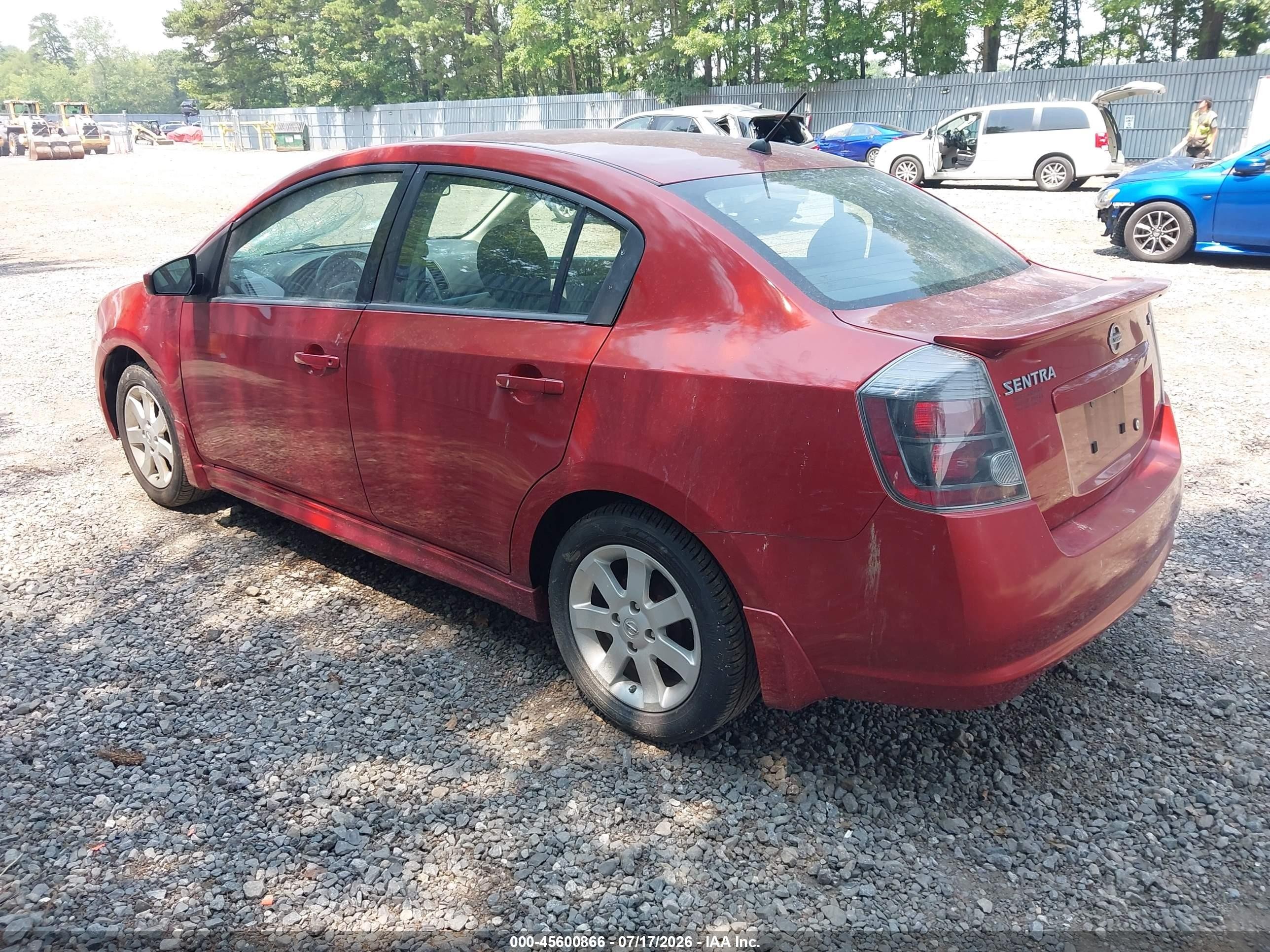 2010 Nissan Sentra 2.0sr Red vin: 3N1AB6AP1AL682231