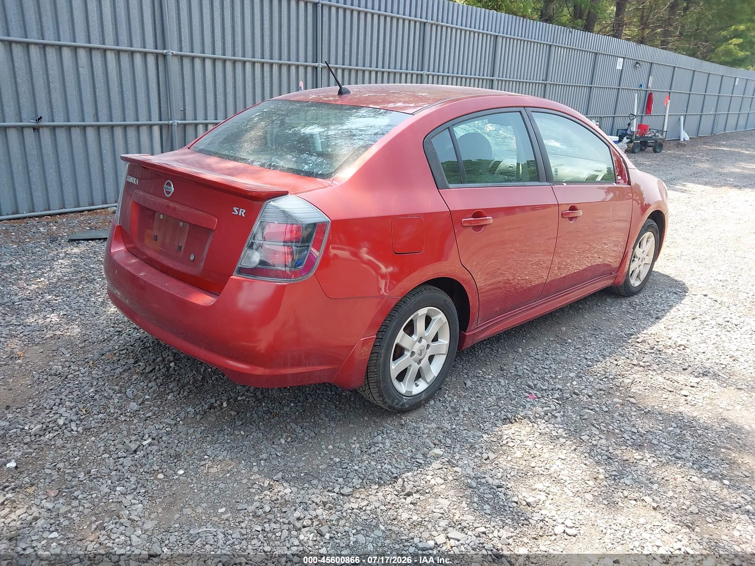 2010 Nissan Sentra 2.0sr Red vin: 3N1AB6AP1AL682231