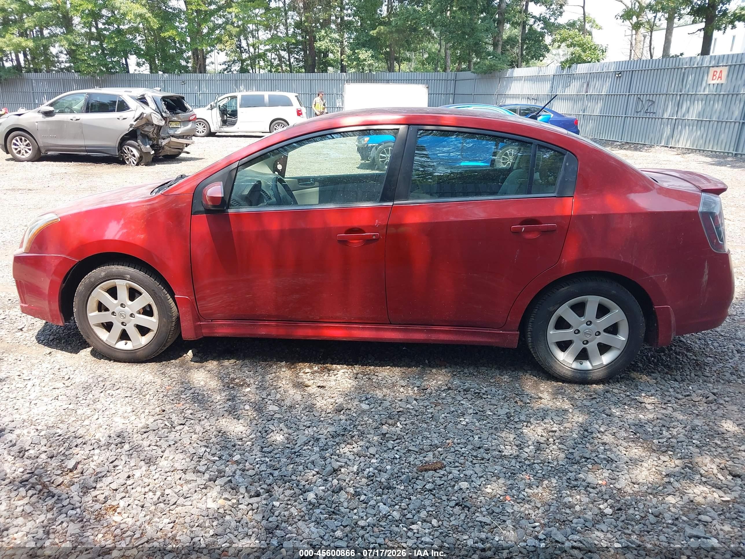 2010 Nissan Sentra 2.0sr Red vin: 3N1AB6AP1AL682231