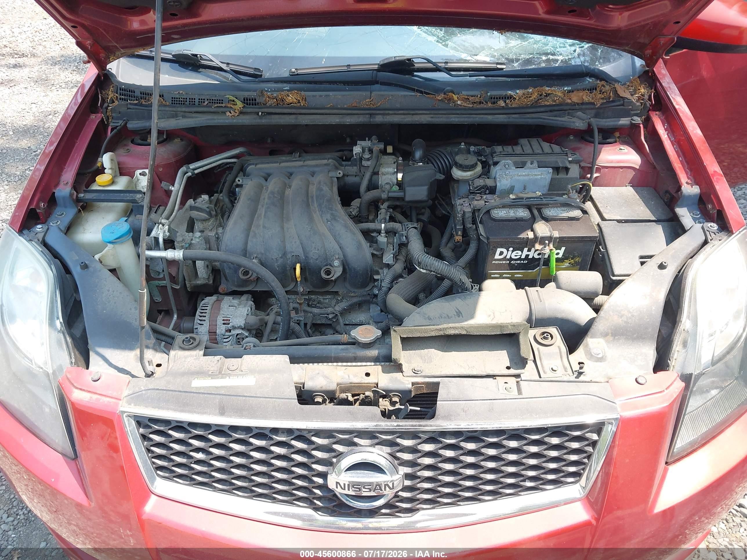 2010 Nissan Sentra 2.0sr Red vin: 3N1AB6AP1AL682231