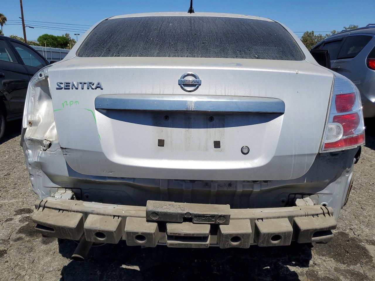 2010 Nissan Sentra 2.0 Silver vin: 3N1AB6AP1AL726468
