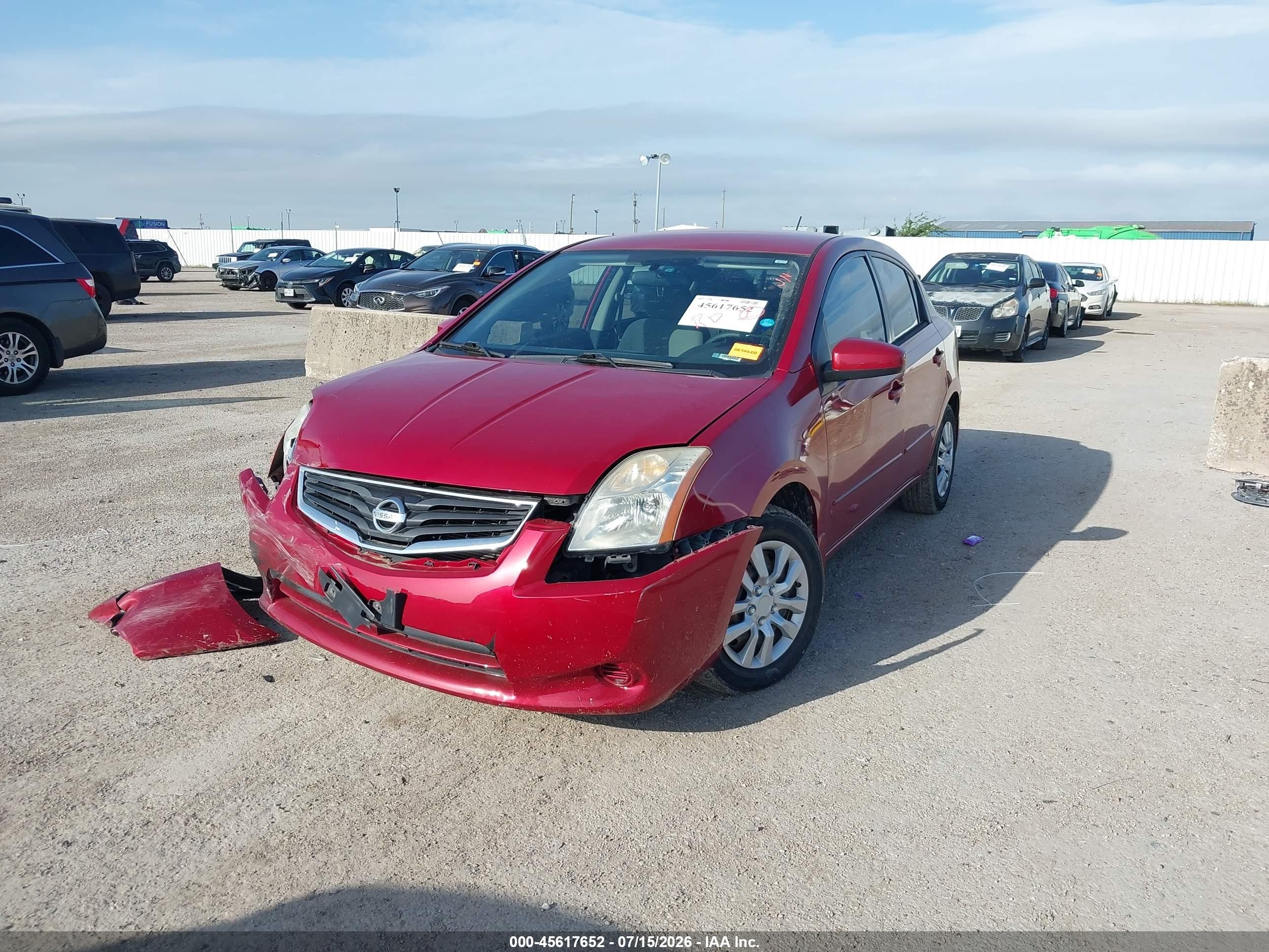 2011 Nissan Sentra 2.0 Red vin: 3N1AB6AP1BL609250