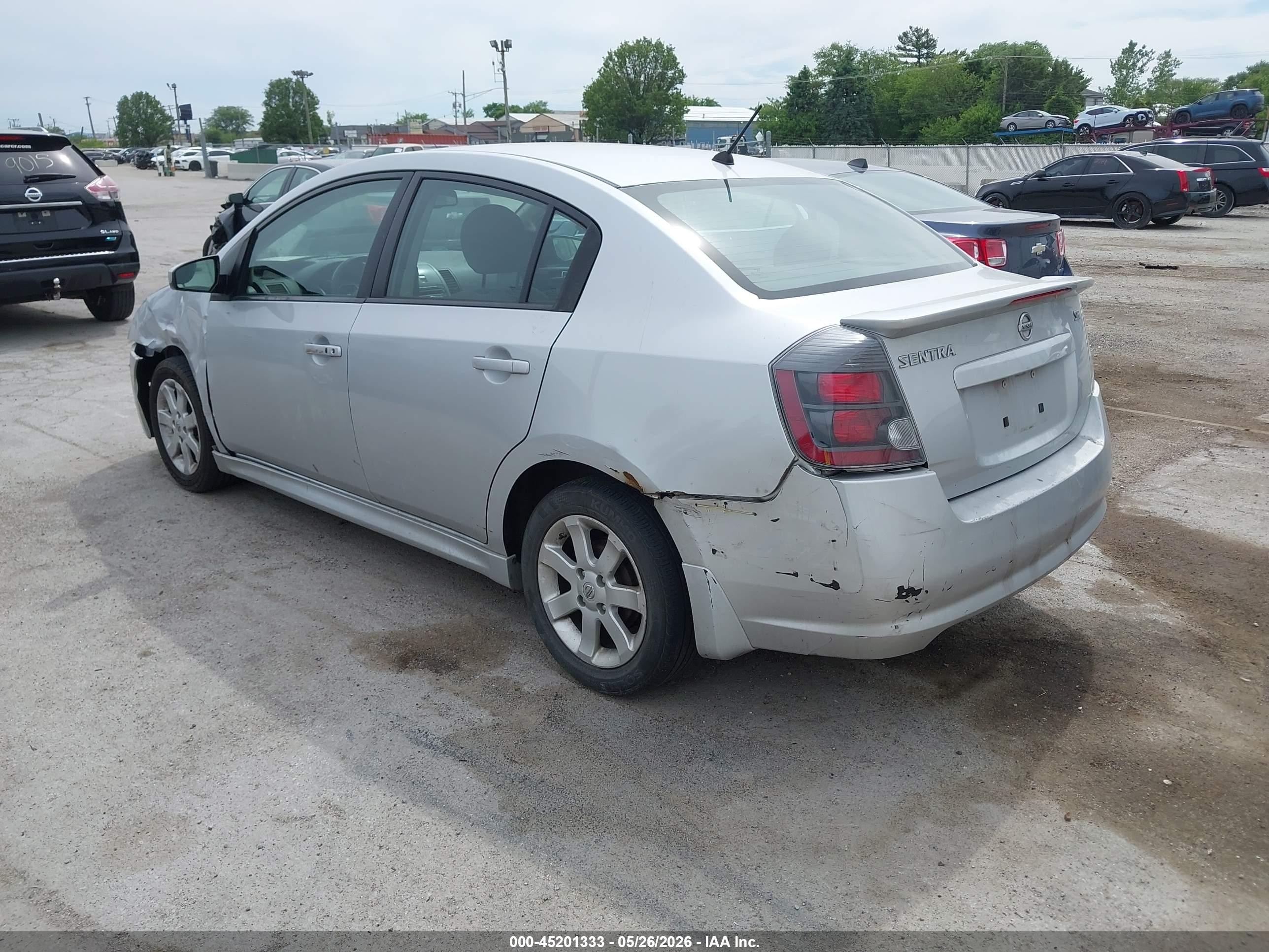 2011 Nissan Sentra 2.0sr Silver vin: 3N1AB6AP1BL708571