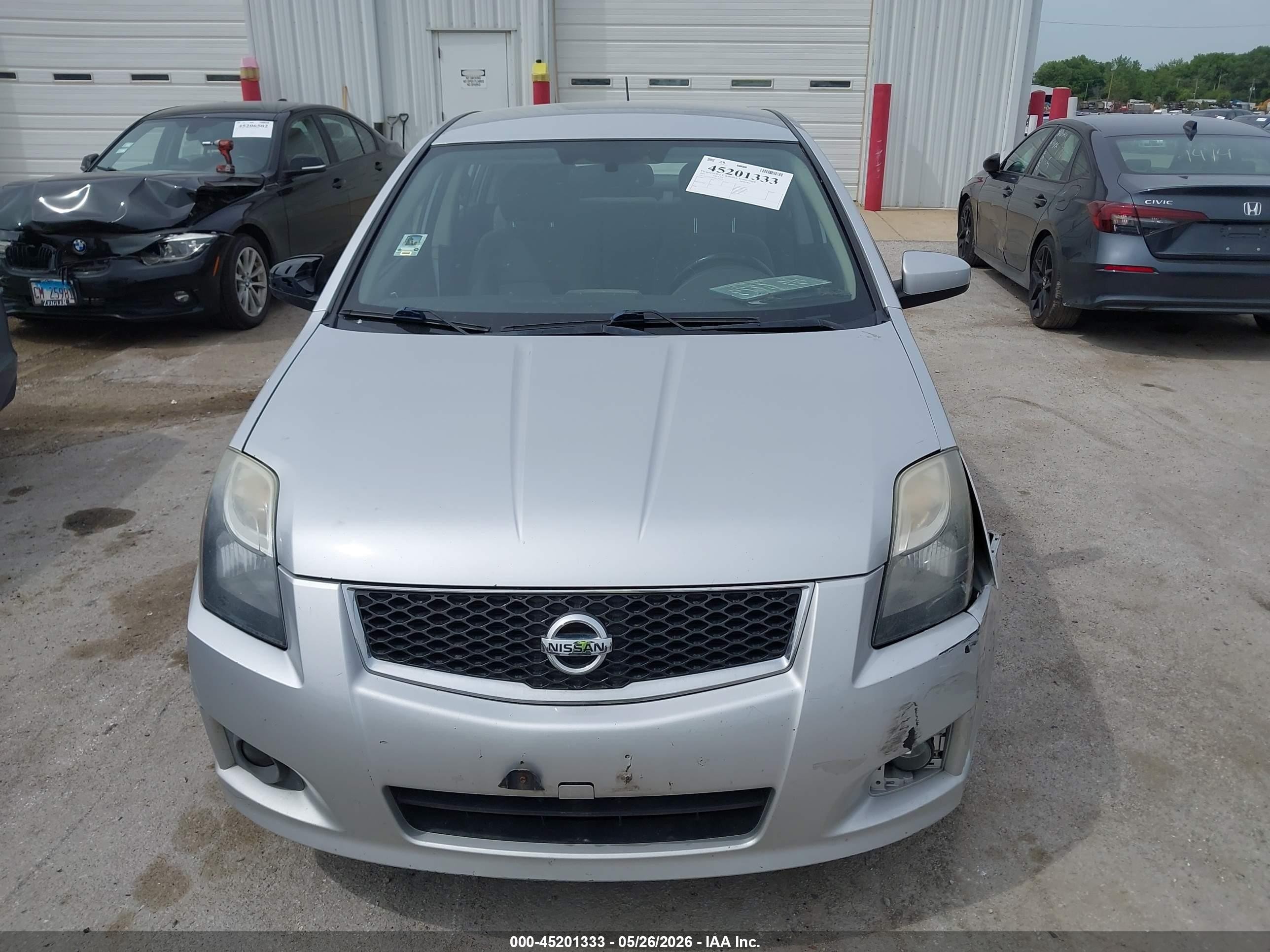 2011 Nissan Sentra 2.0sr Silver vin: 3N1AB6AP1BL708571