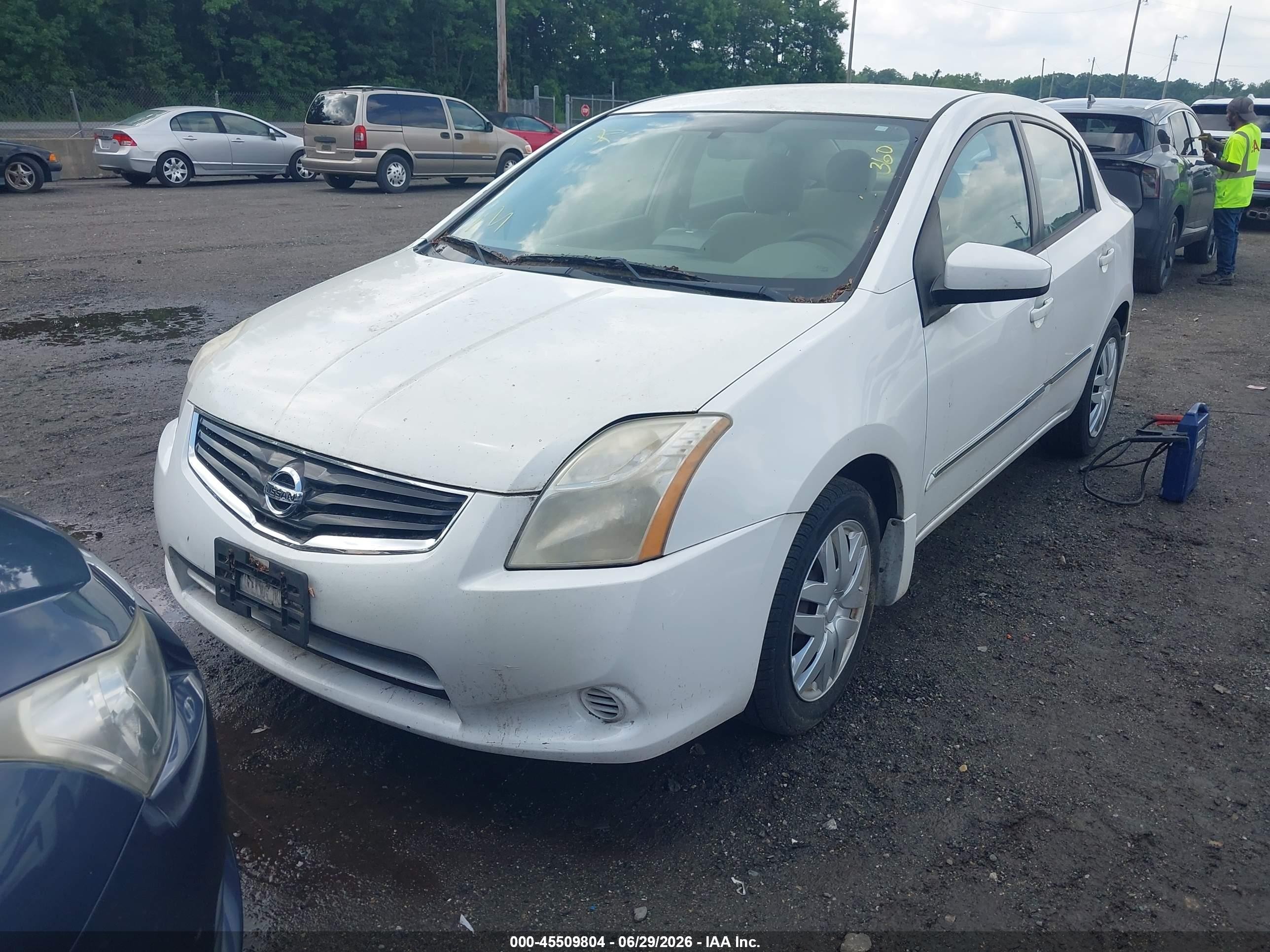 2012 Nissan Sentra 2.0 S White vin: 3N1AB6AP1CL641763