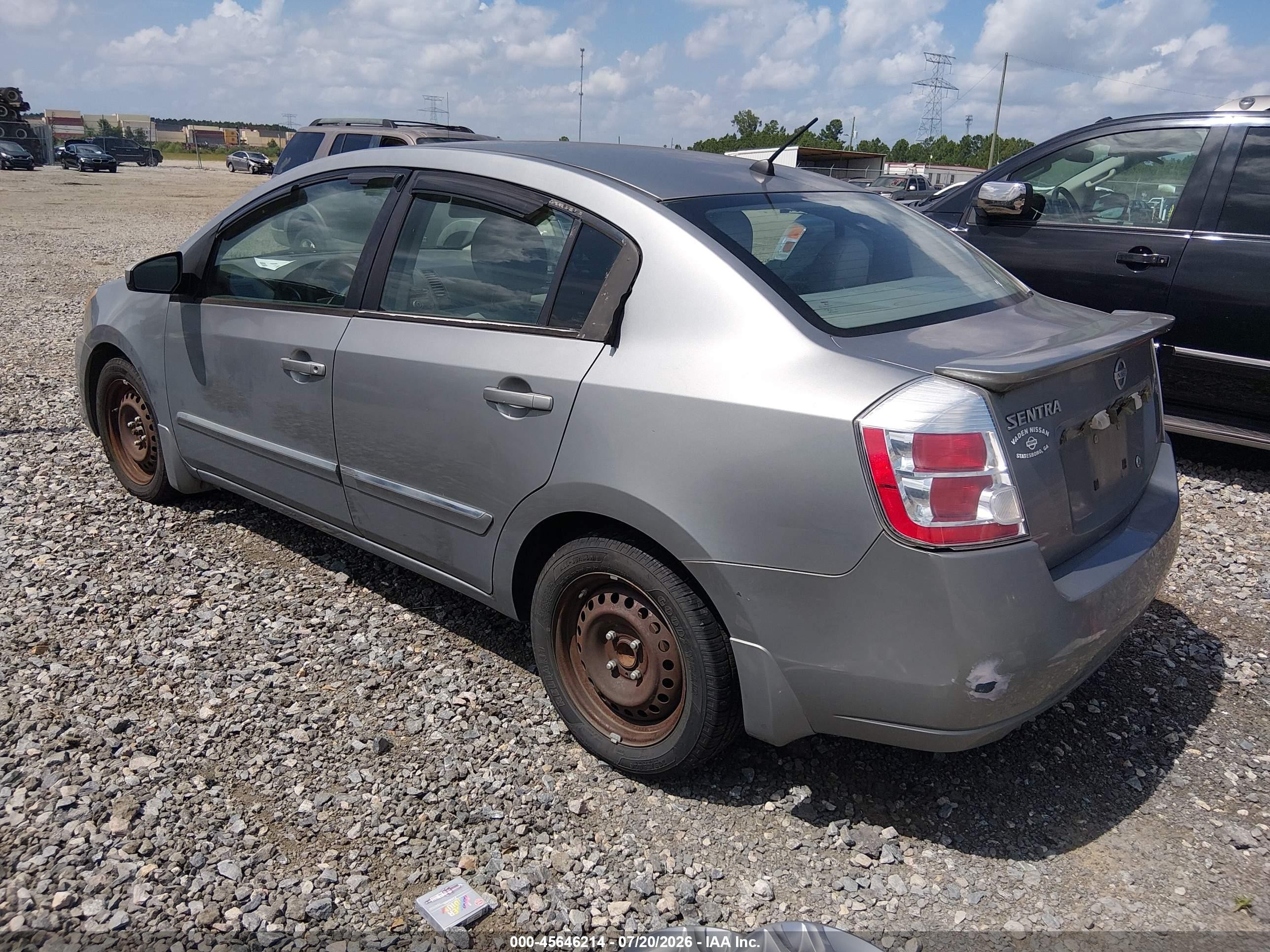 2012 Nissan Sentra 2.0 S Gray vin: 3N1AB6AP1CL647417