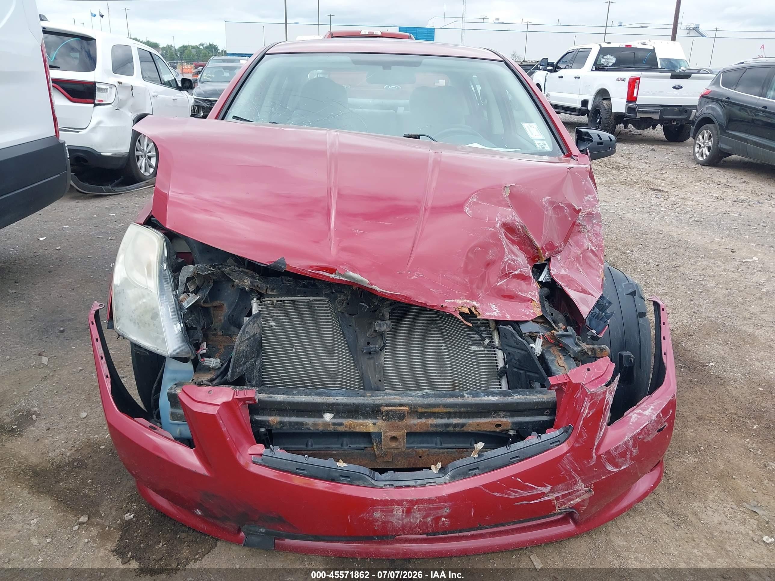 2012 Nissan Sentra 2.0 Sl Красный vin: 3N1AB6AP1CL648521