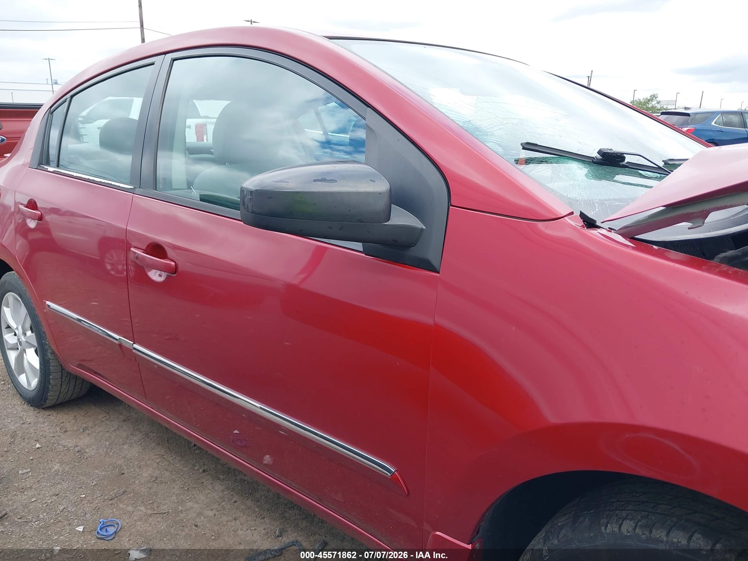 2012 Nissan Sentra 2.0 Sl Красный vin: 3N1AB6AP1CL648521