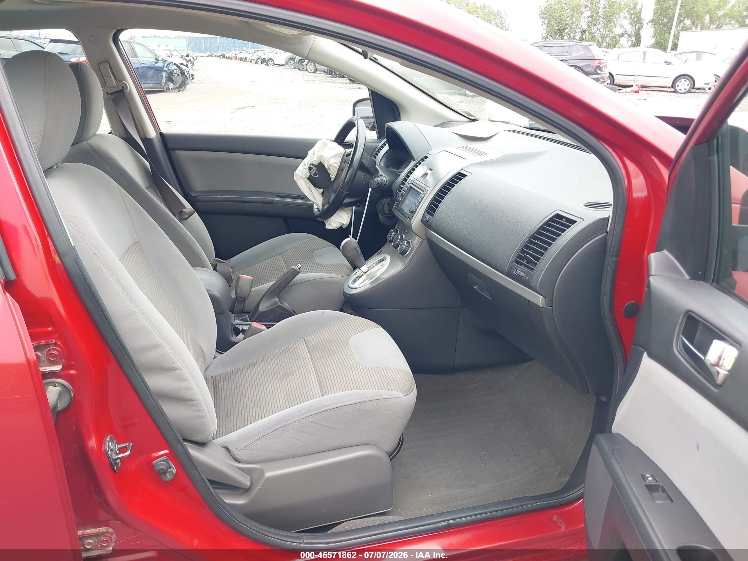 2012 Nissan Sentra 2.0 Sl Красный vin: 3N1AB6AP1CL648521