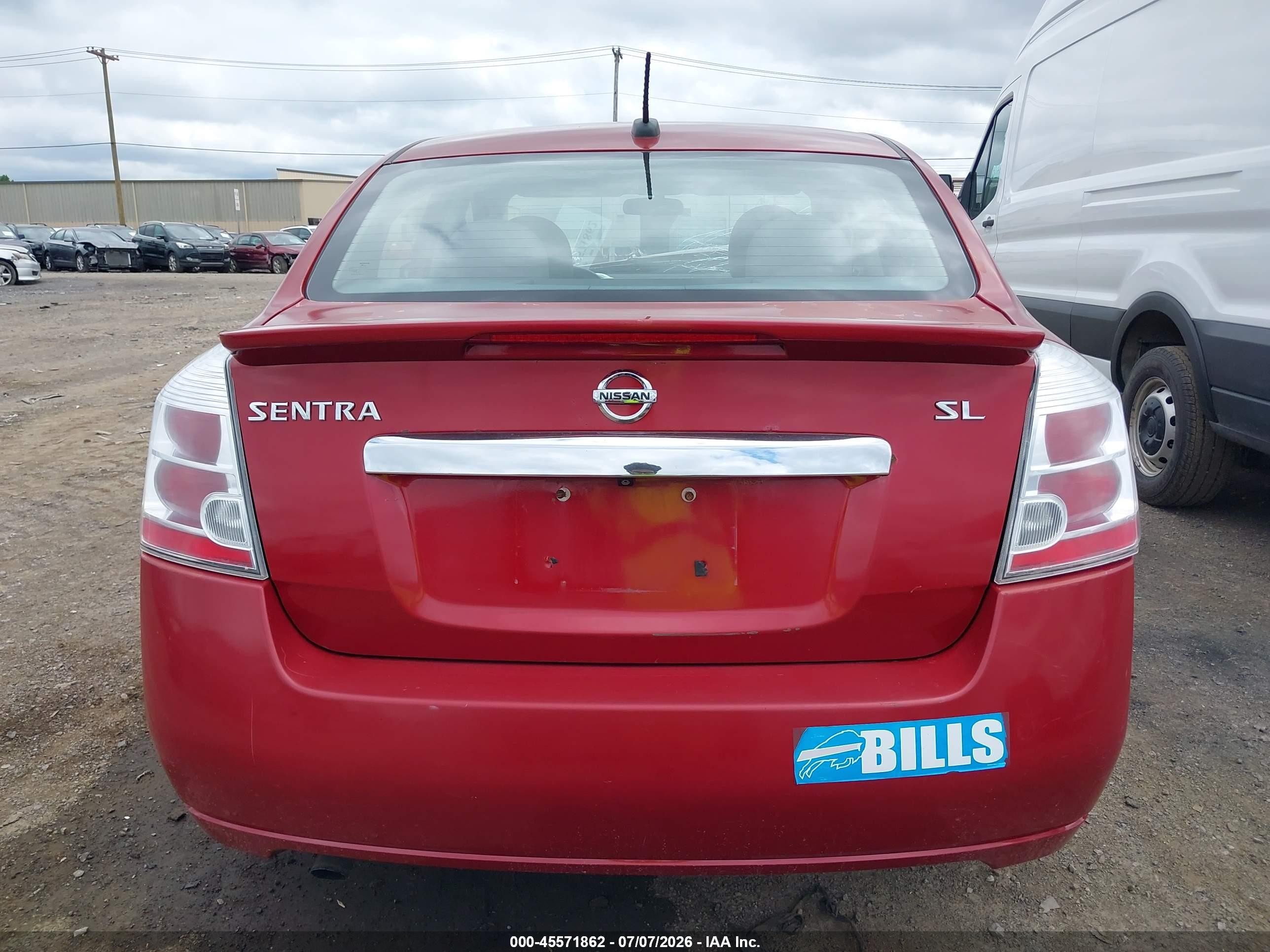 2012 Nissan Sentra 2.0 Sl Красный vin: 3N1AB6AP1CL648521