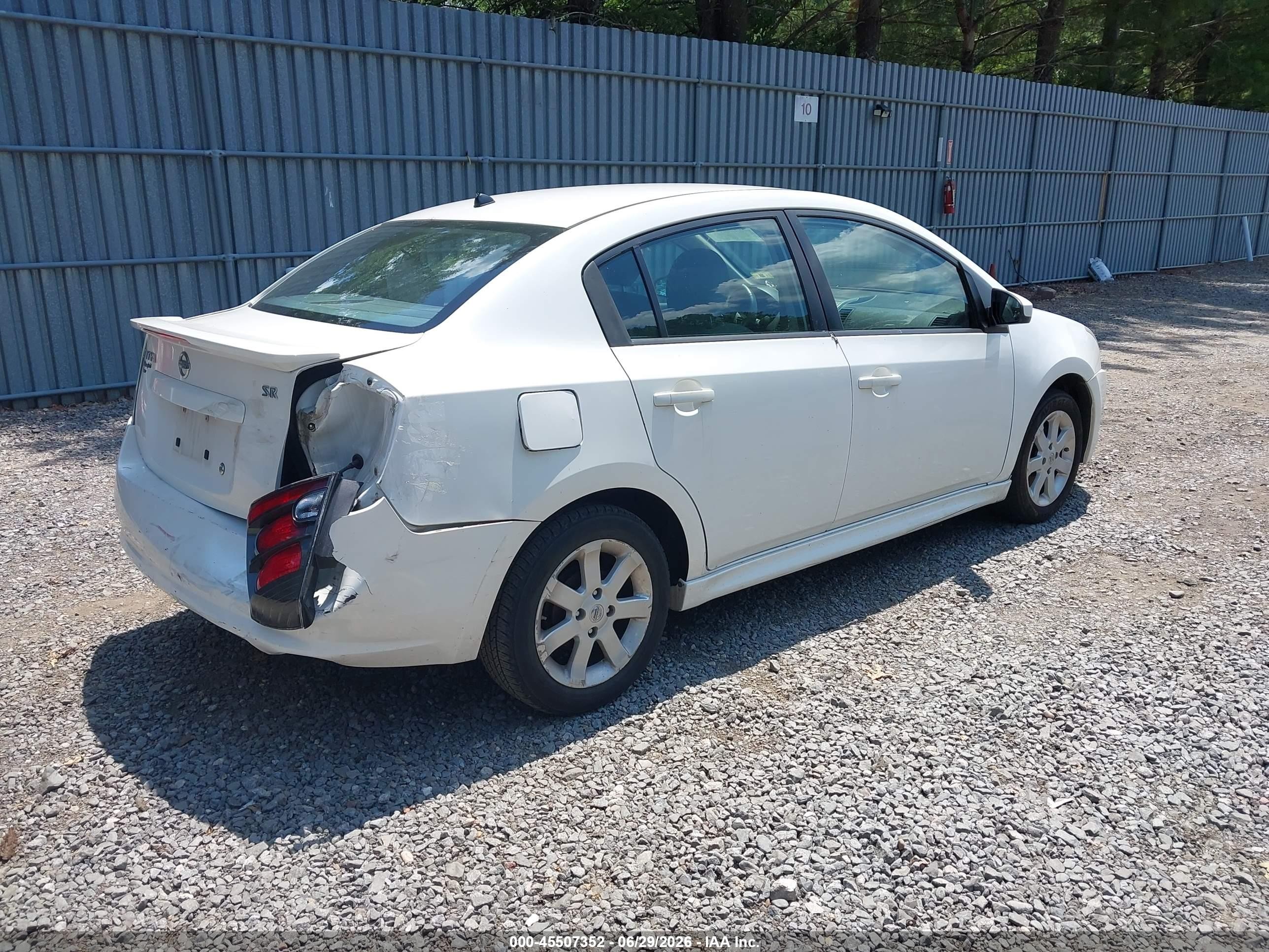 2012 Nissan Sentra 2.0 Sr White vin: 3N1AB6AP1CL664234