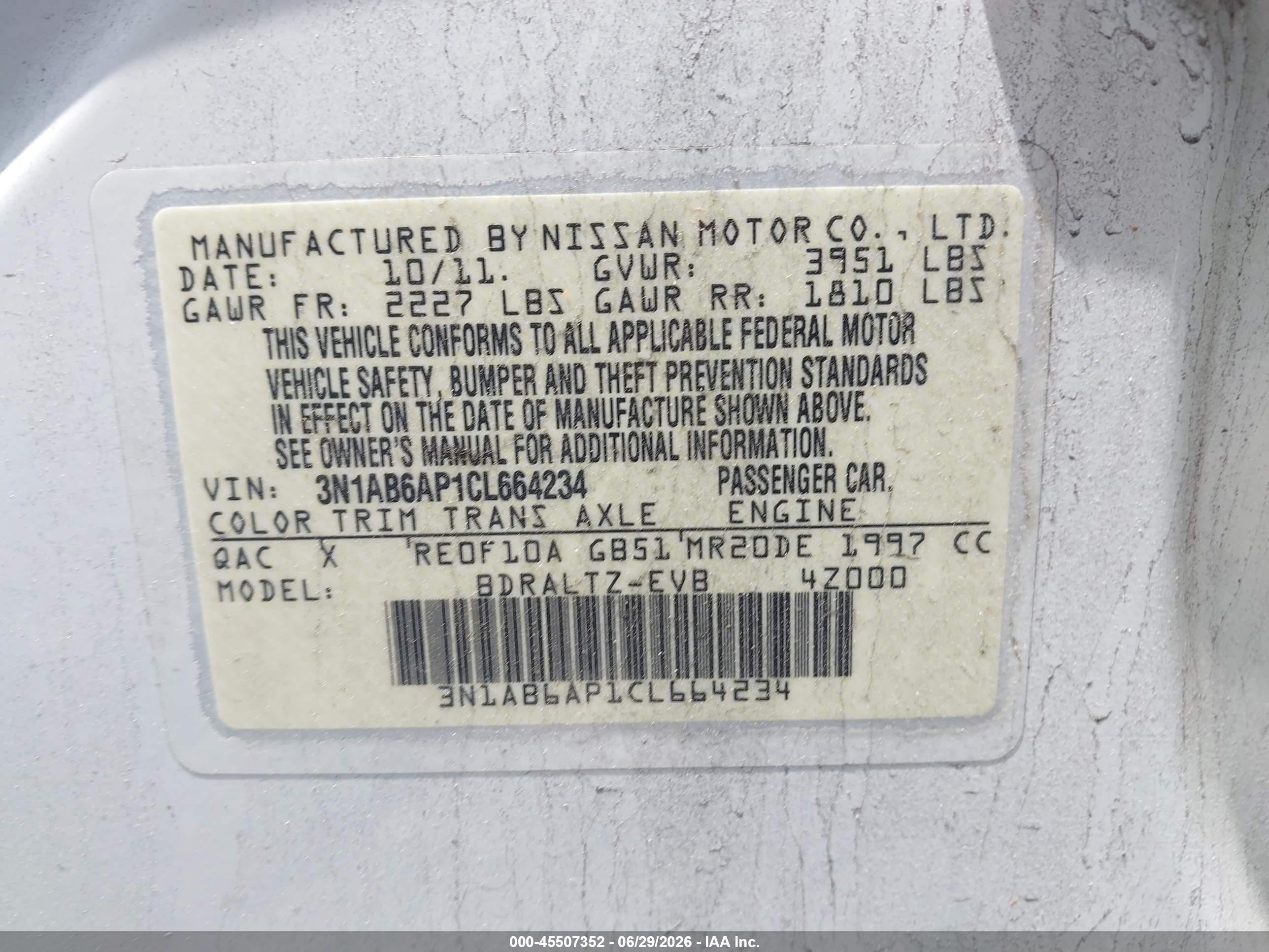 2012 Nissan Sentra 2.0 Sr White vin: 3N1AB6AP1CL664234