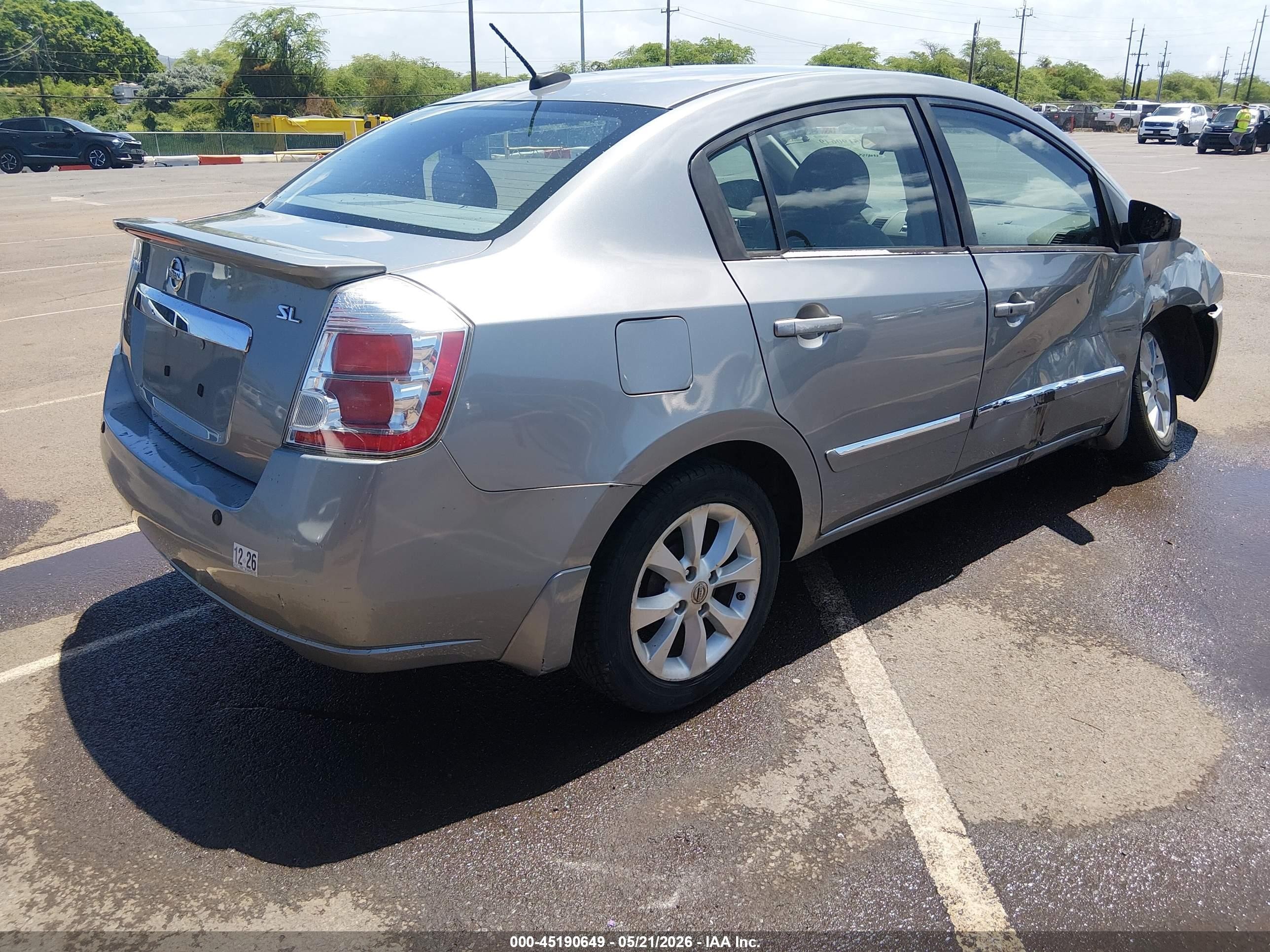 2012 Nissan Sentra 2.0 Sl Silver vin: 3N1AB6AP1CL671913