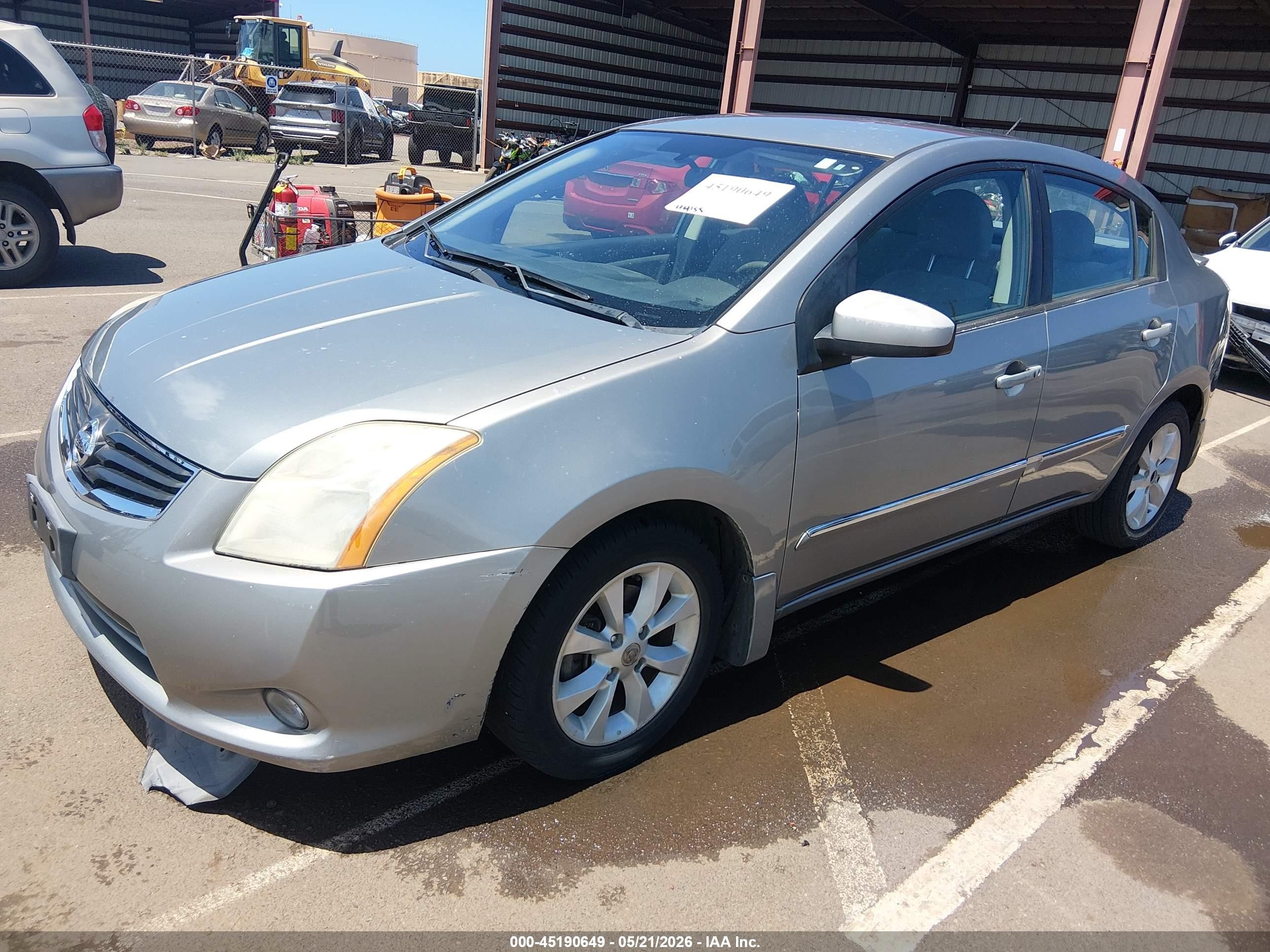 2012 Nissan Sentra 2.0 Sl Silver vin: 3N1AB6AP1CL671913