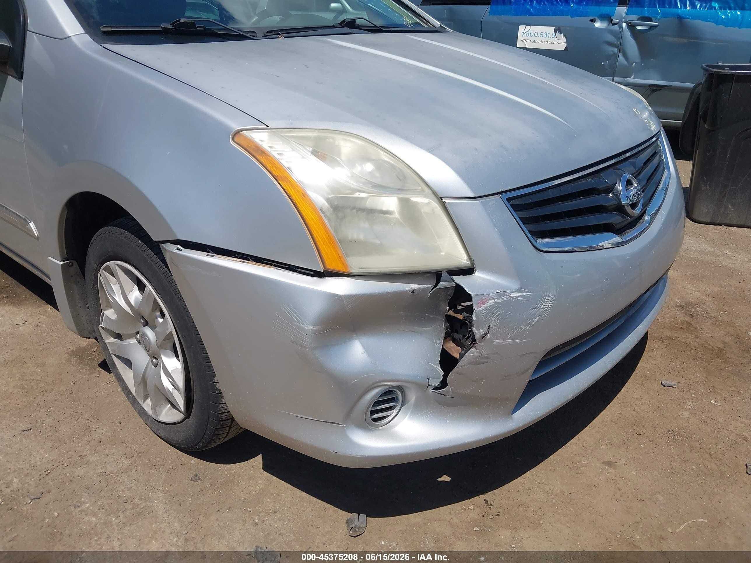 2012 Nissan Sentra 2.0 S Silver vin: 3N1AB6AP1CL674813