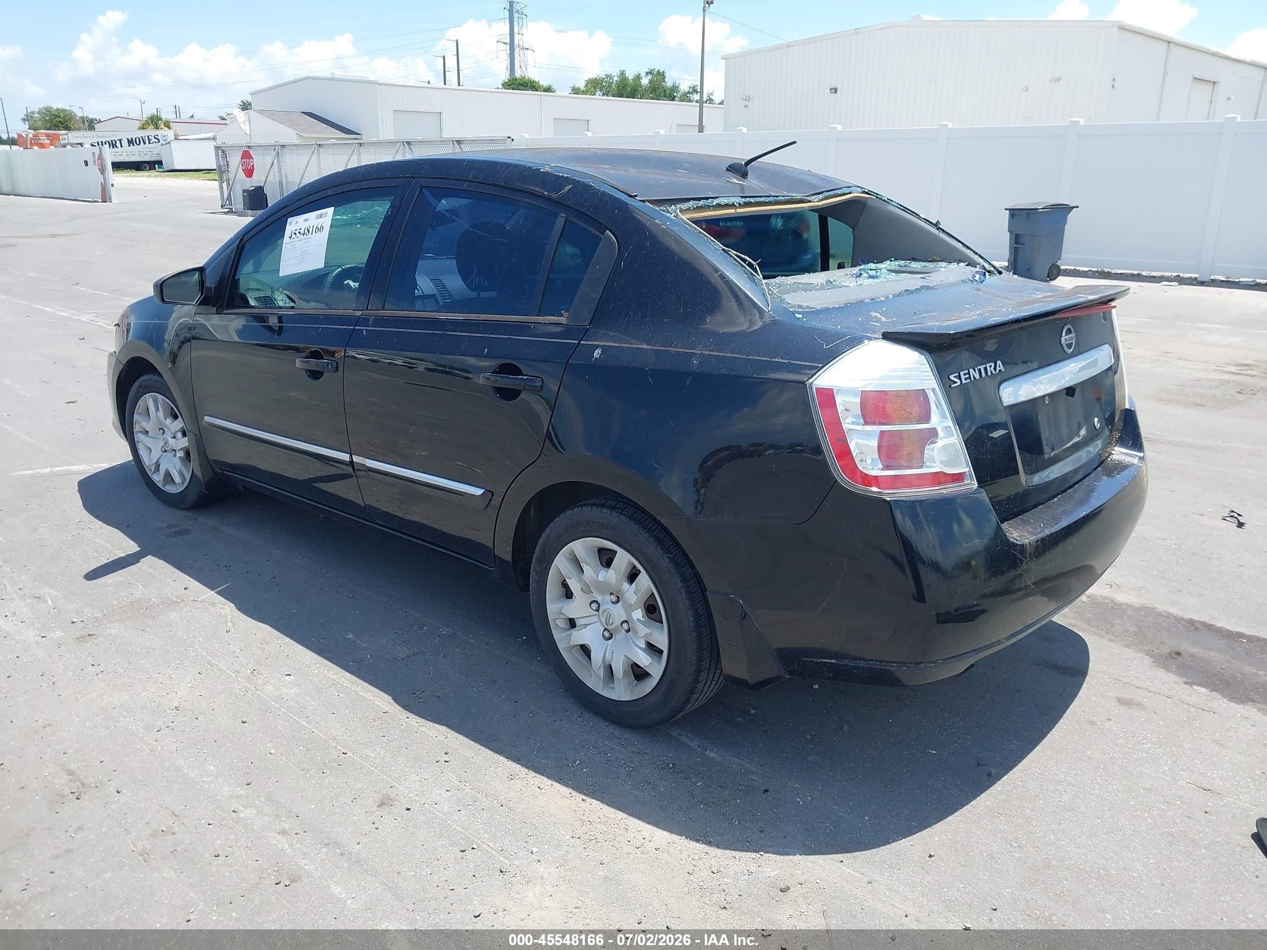 2012 Nissan Sentra 2.0 S Black vin: 3N1AB6AP1CL700682