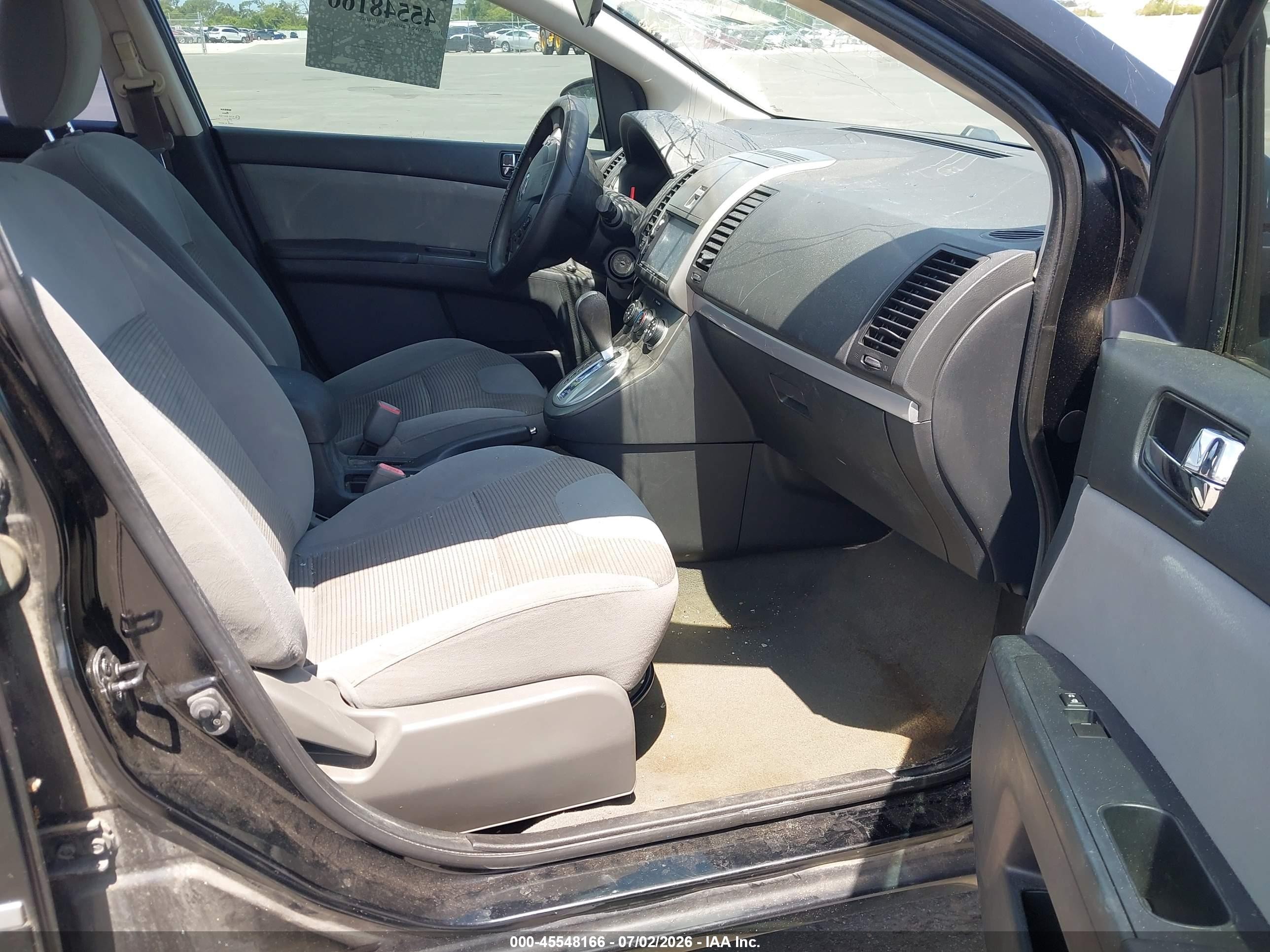2012 Nissan Sentra 2.0 S Black vin: 3N1AB6AP1CL700682