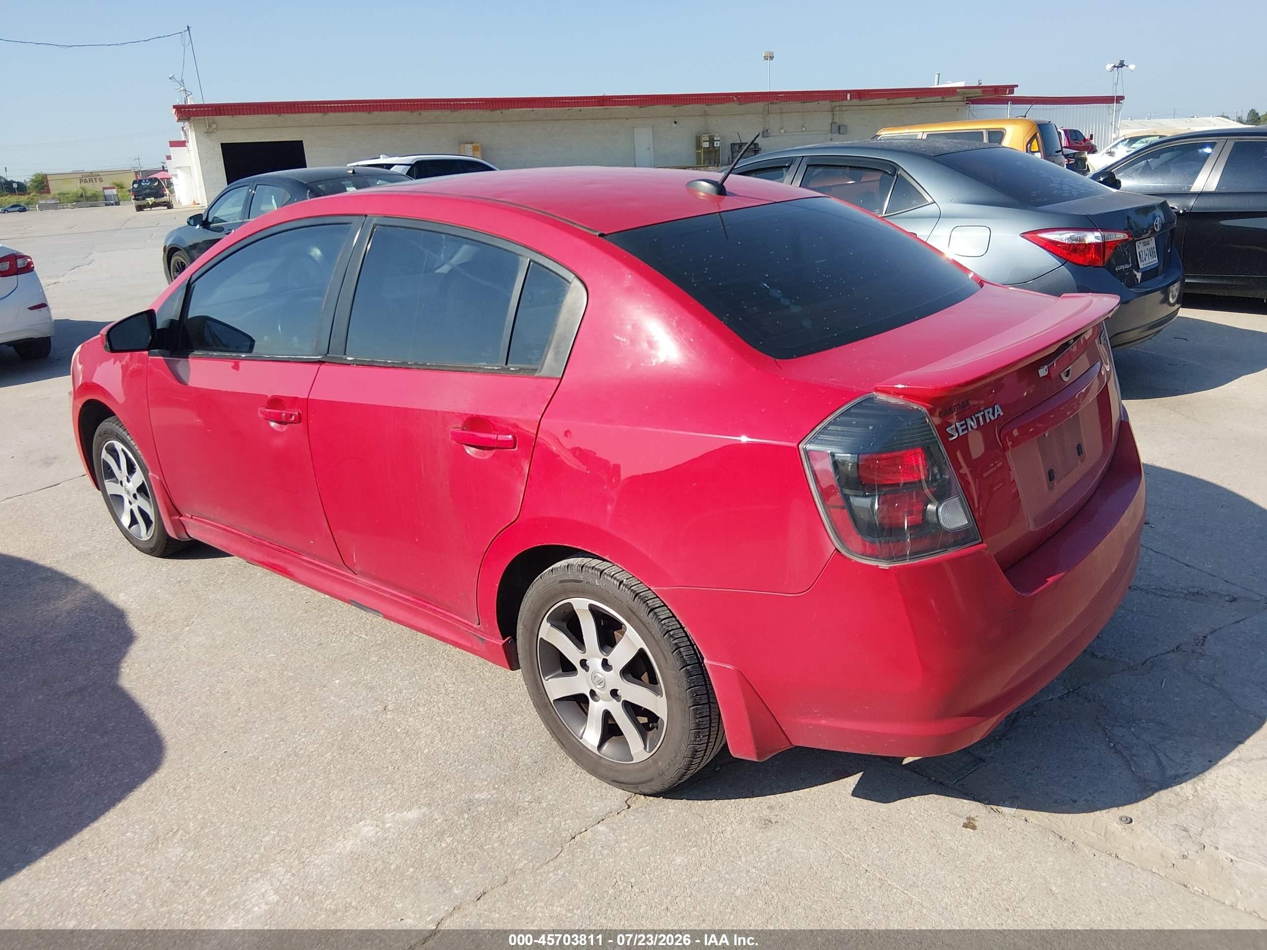 2012 Nissan Sentra 2.0 Sr Красный vin: 3N1AB6AP1CL703596