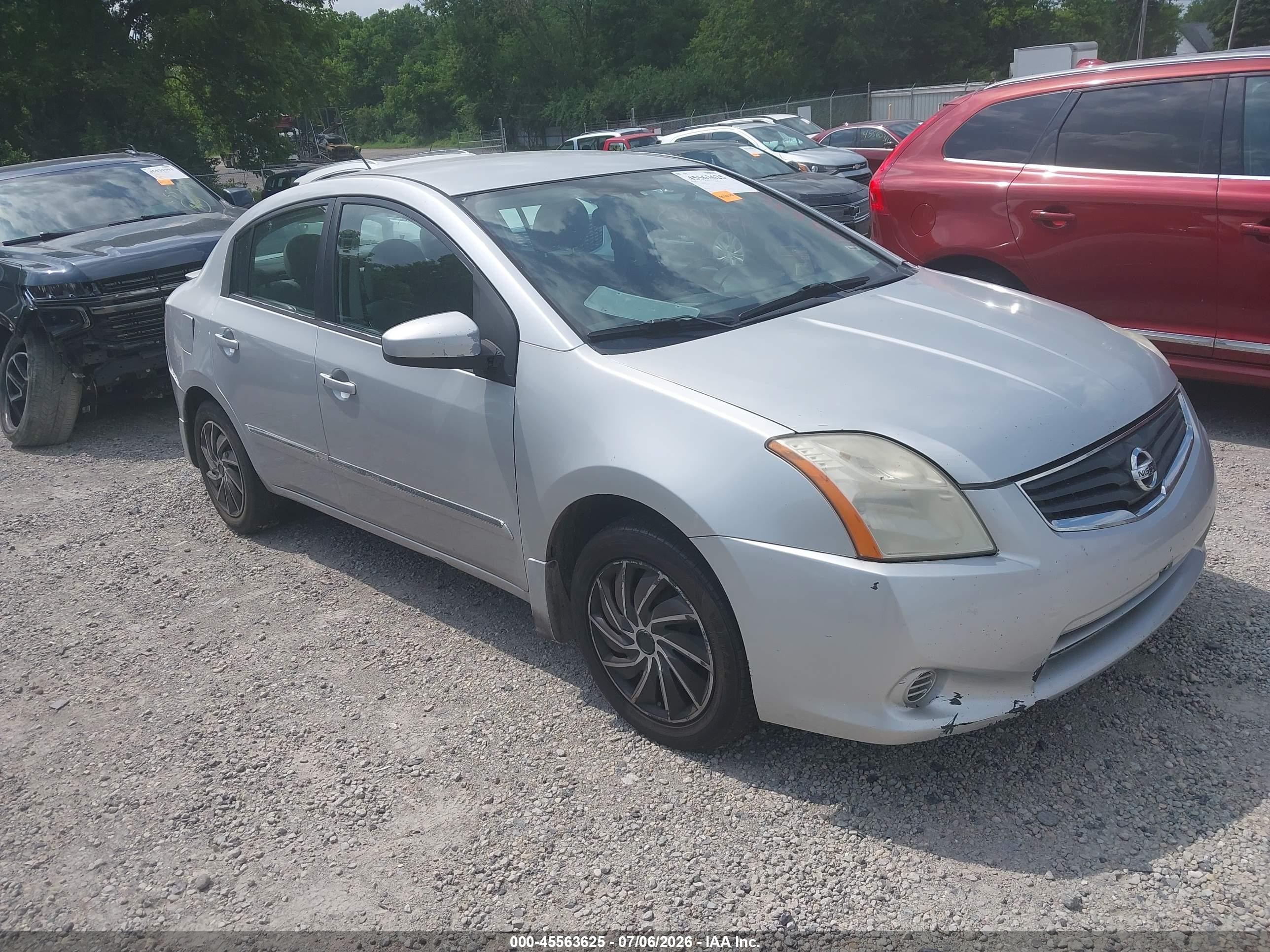 2012 Nissan Sentra 2.0 S Silver vin: 3N1AB6AP1CL706174