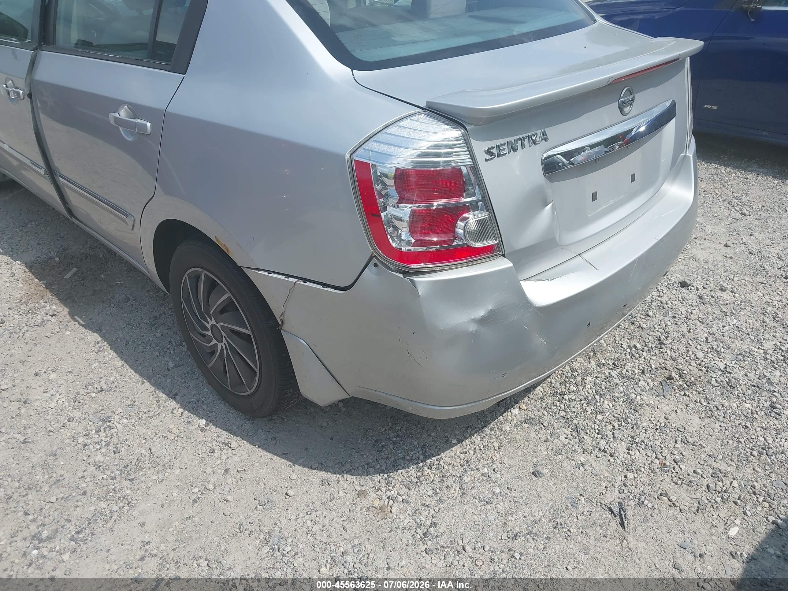 2012 Nissan Sentra 2.0 S Silver vin: 3N1AB6AP1CL706174