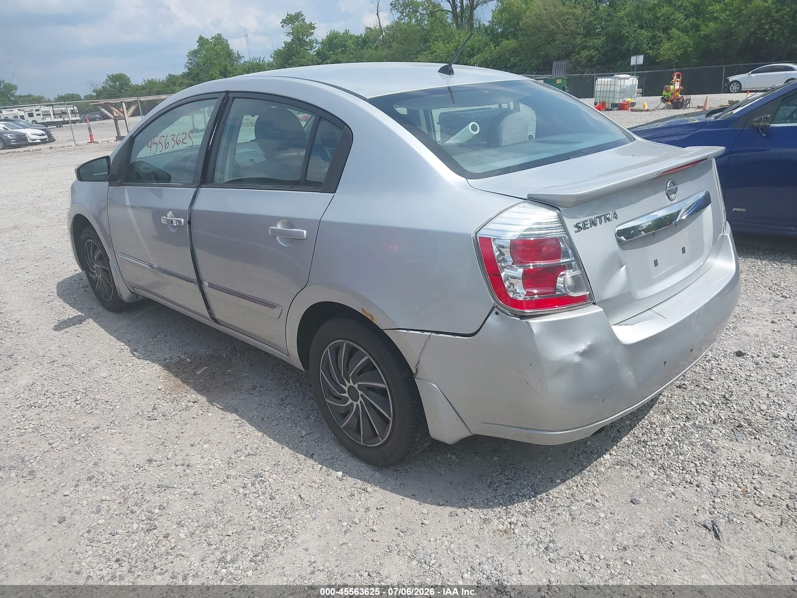 2012 Nissan Sentra 2.0 S Silver vin: 3N1AB6AP1CL706174