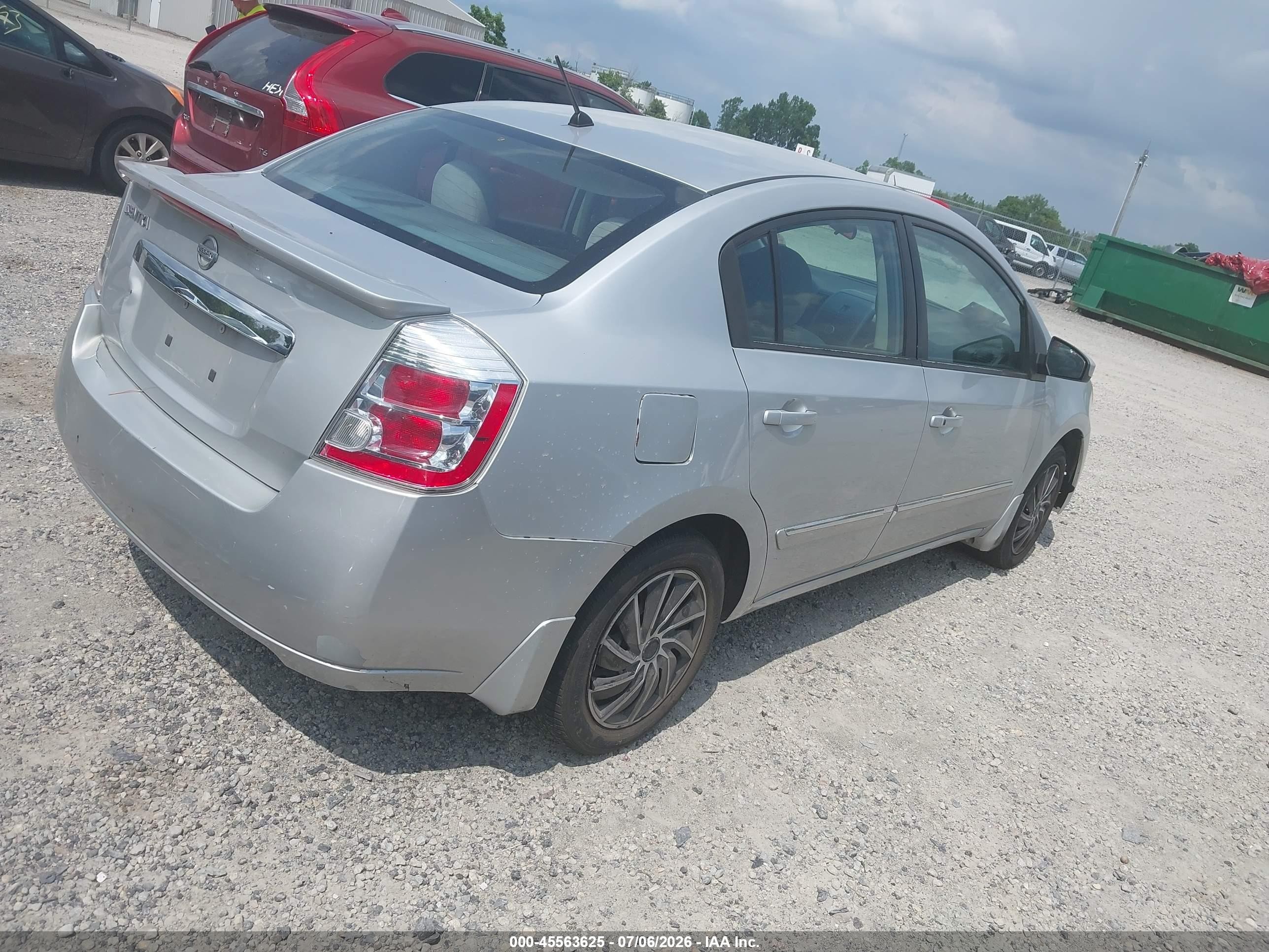 2012 Nissan Sentra 2.0 S Silver vin: 3N1AB6AP1CL706174