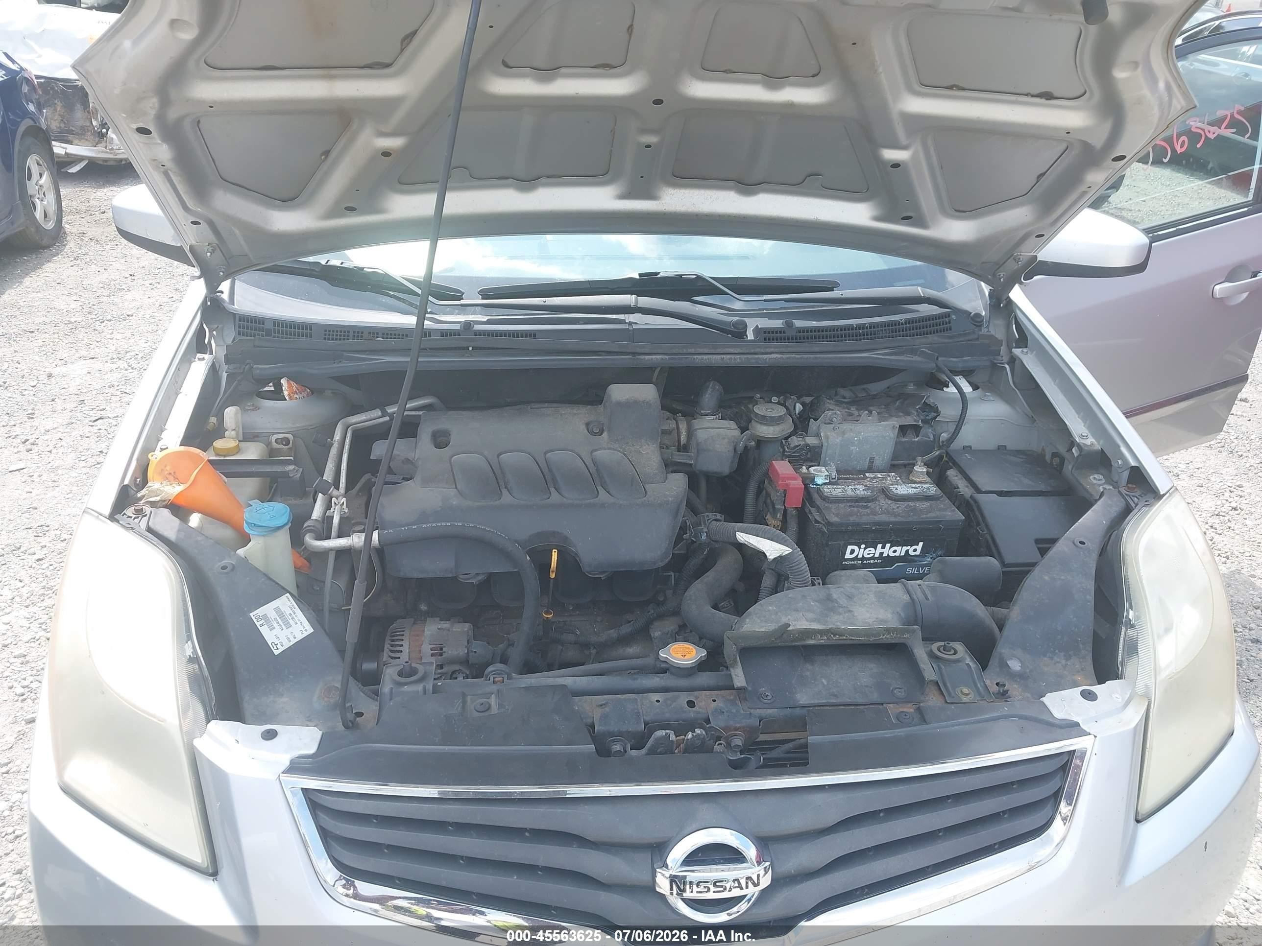 2012 Nissan Sentra 2.0 S Silver vin: 3N1AB6AP1CL706174