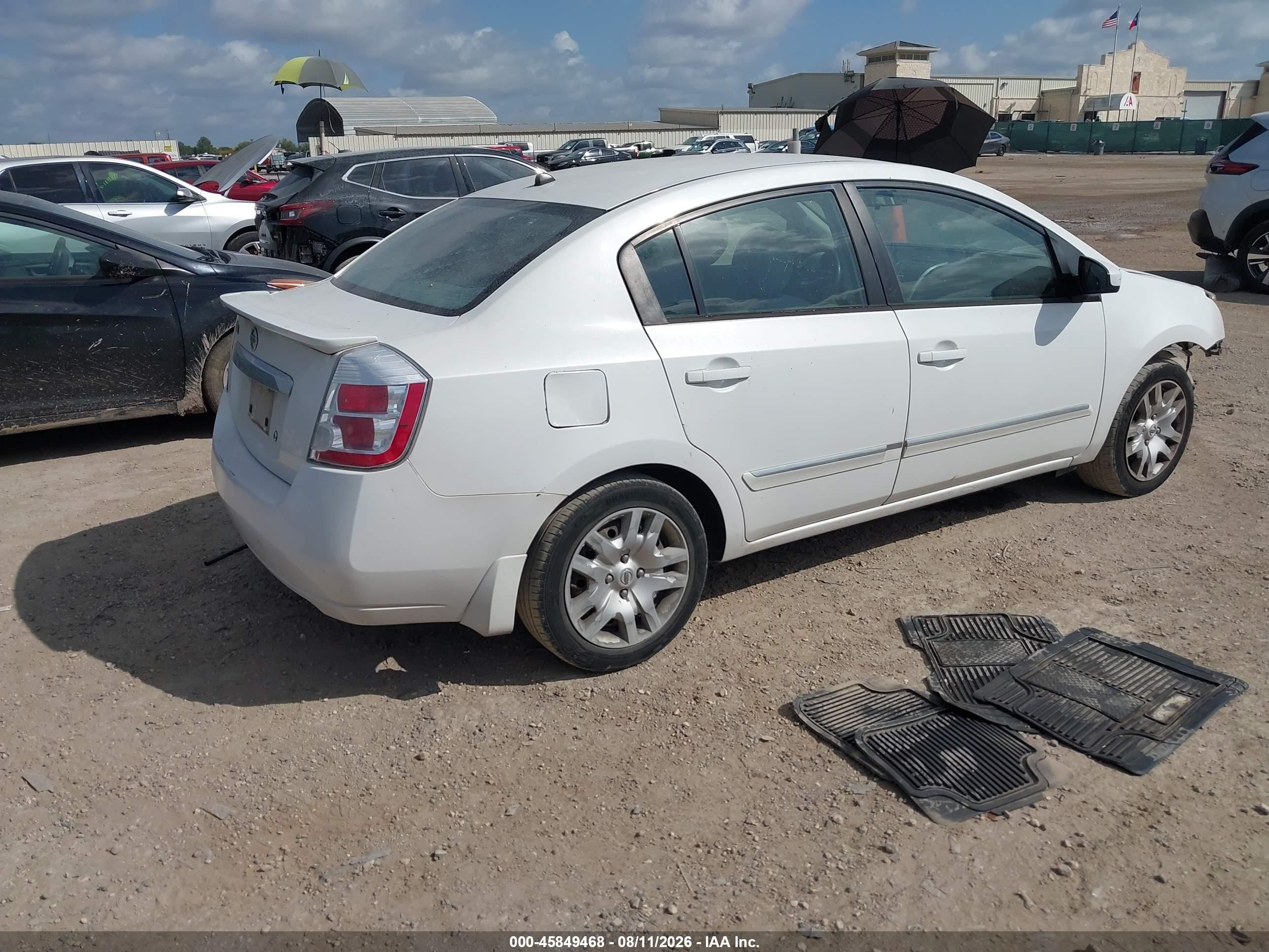 2012 Nissan Sentra 2.0 S White vin: 3N1AB6AP1CL711844