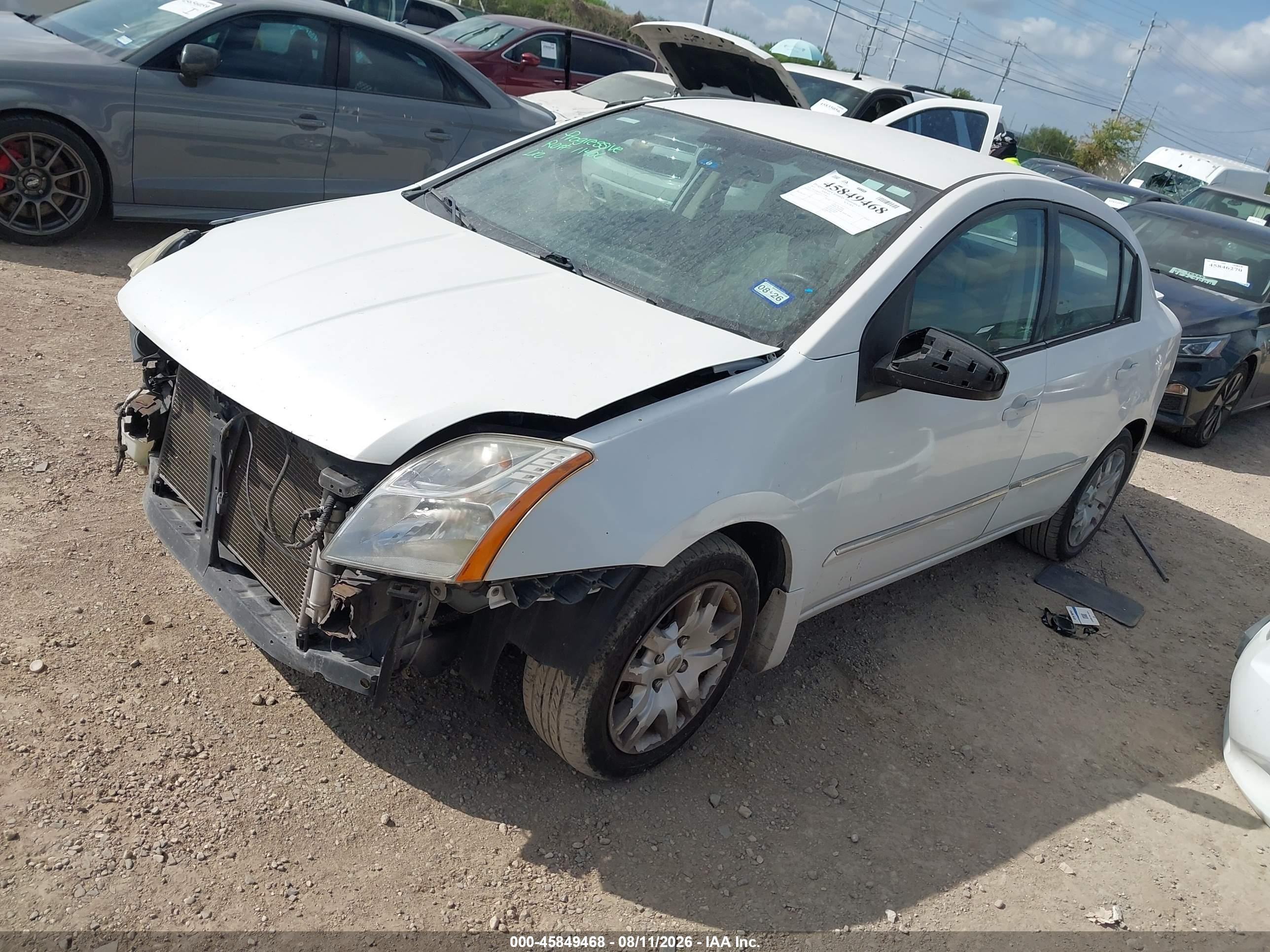 2012 Nissan Sentra 2.0 S White vin: 3N1AB6AP1CL711844