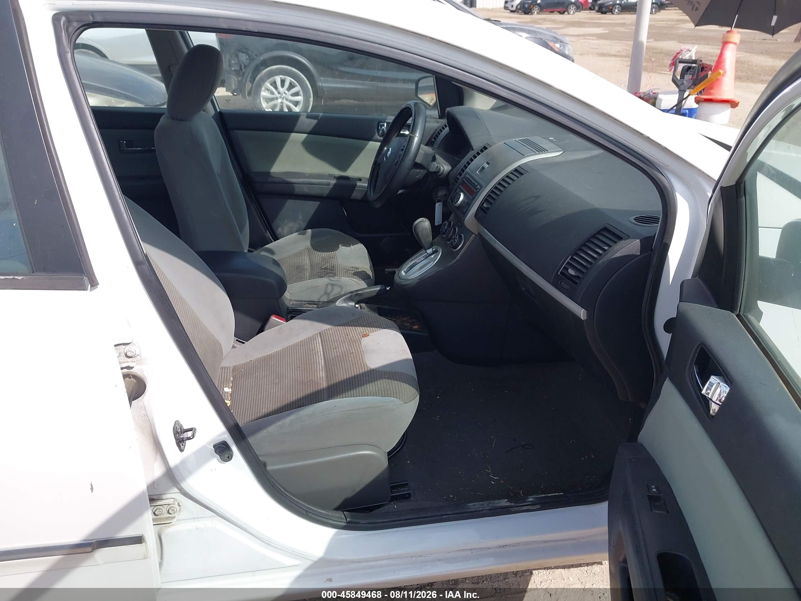 2012 Nissan Sentra 2.0 S White vin: 3N1AB6AP1CL711844
